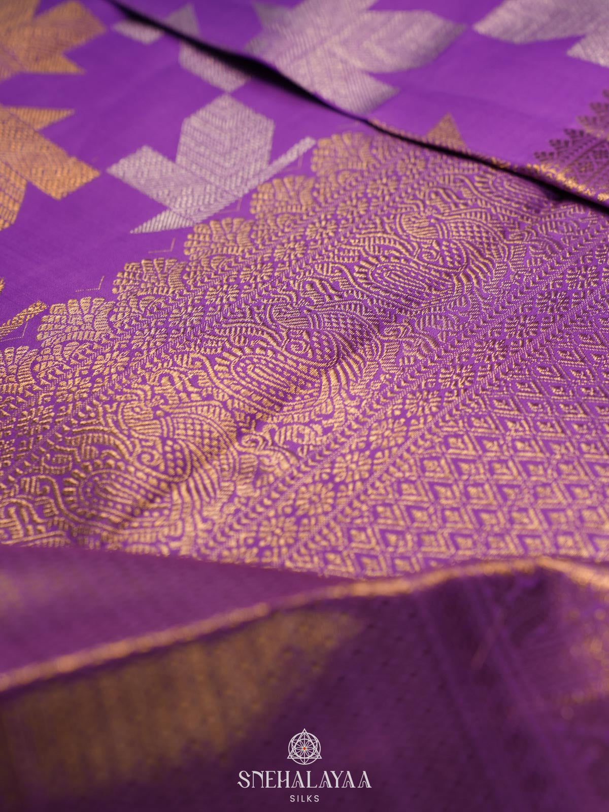 Lavender Kanjivaram Silk Saree