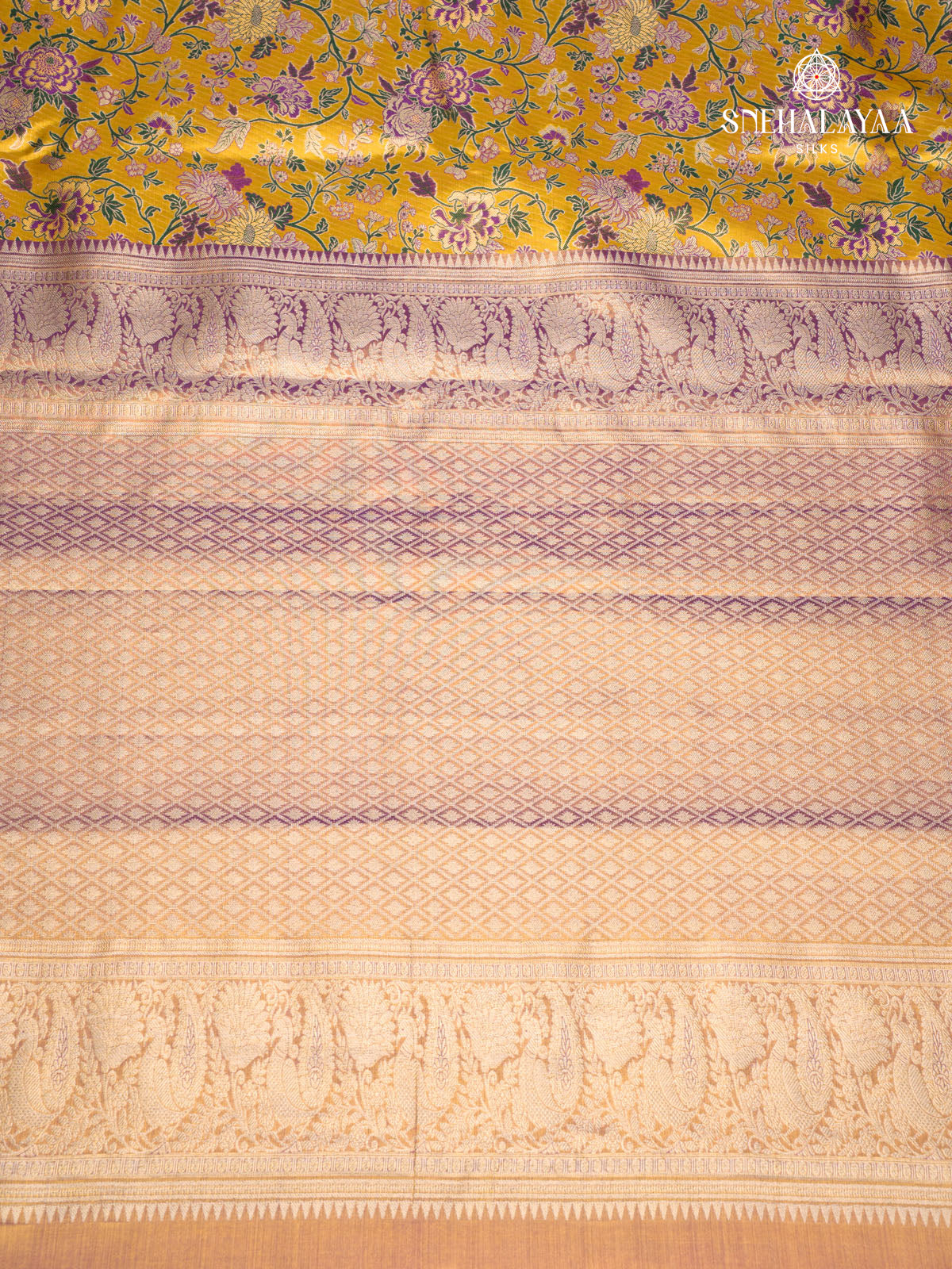 Yellow Kanjivaram Silk Saree