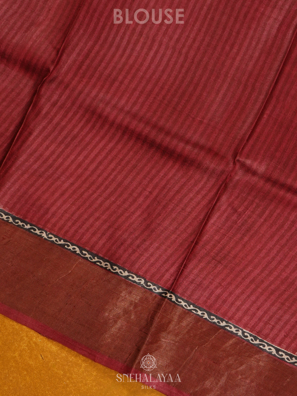 Maroon Tussar Saree