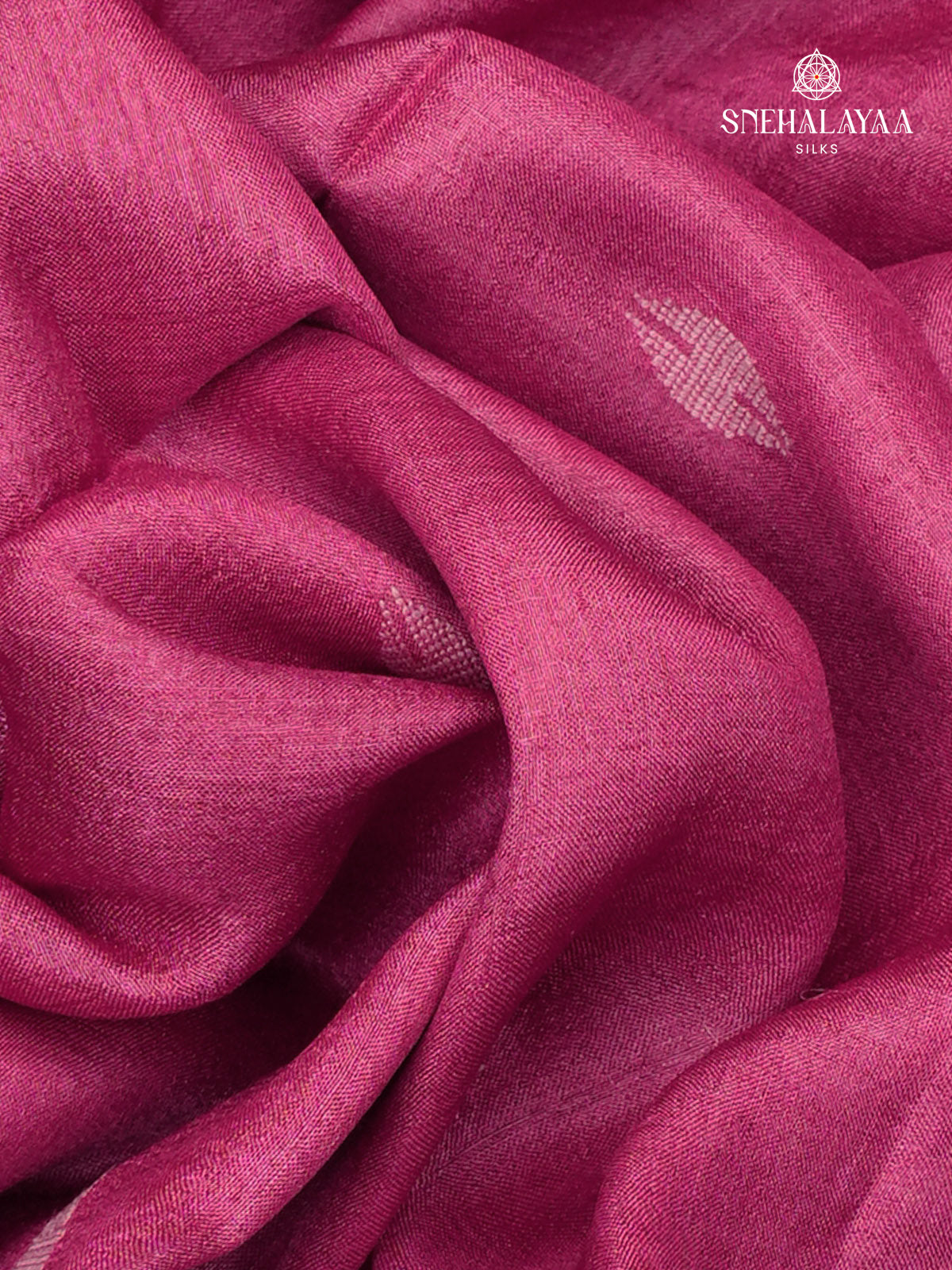 Onion Pink Tussar Silk Saree
