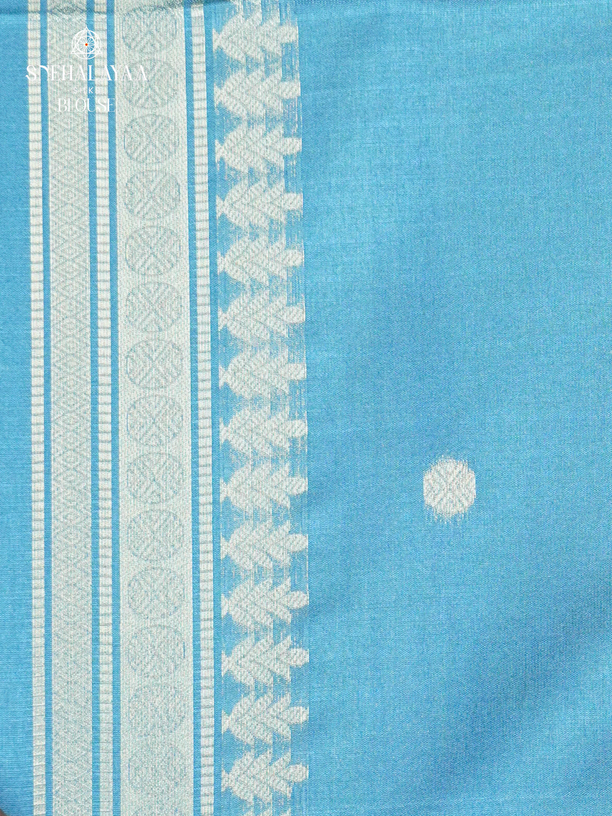 Ocean Blue Jute Saree