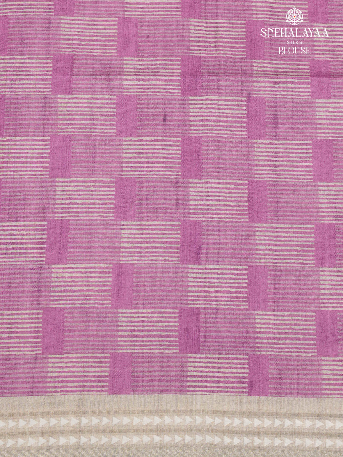 Off White Printed Tussar Saree