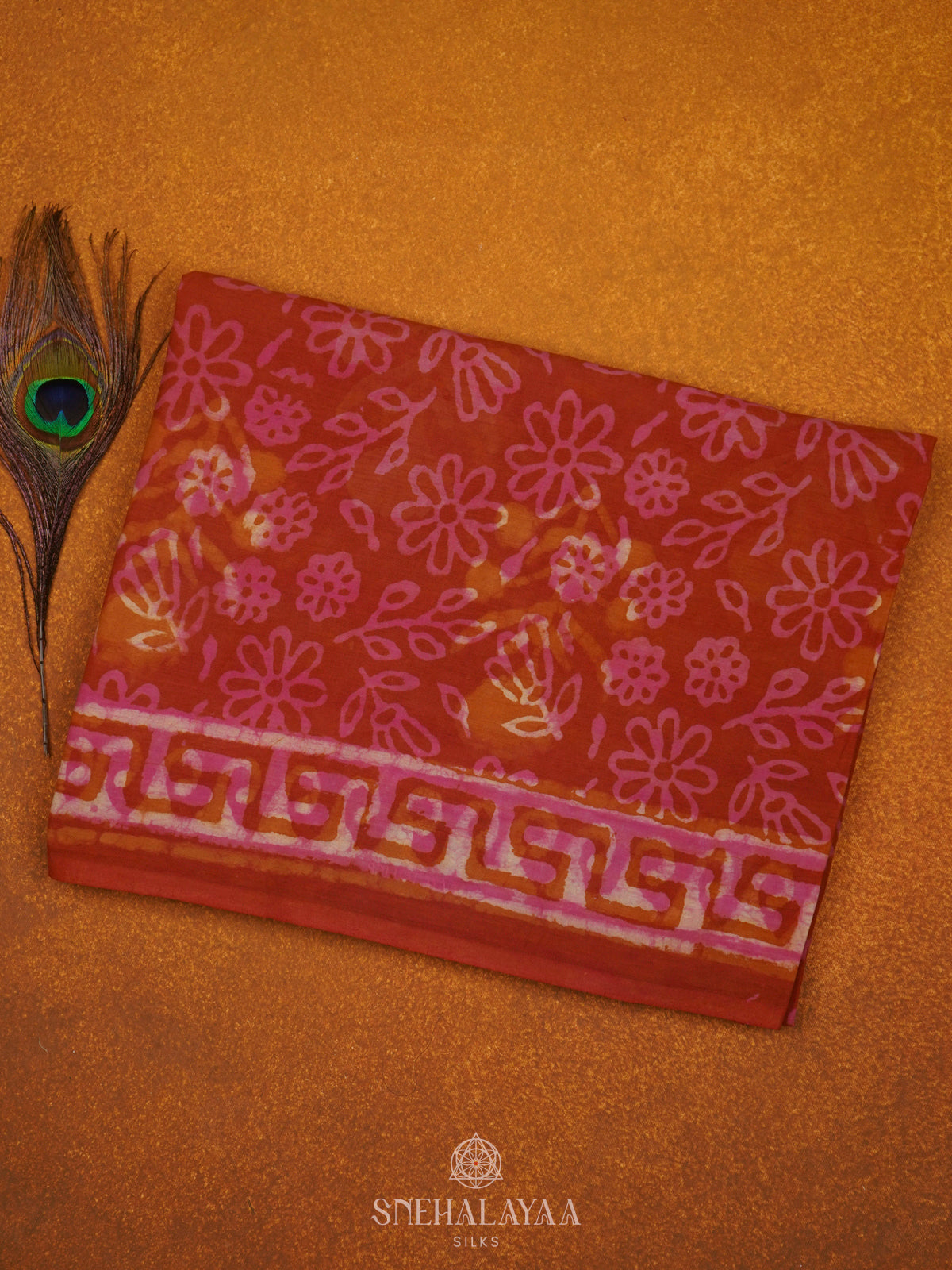 Maroon Jaipur Cotton Saree