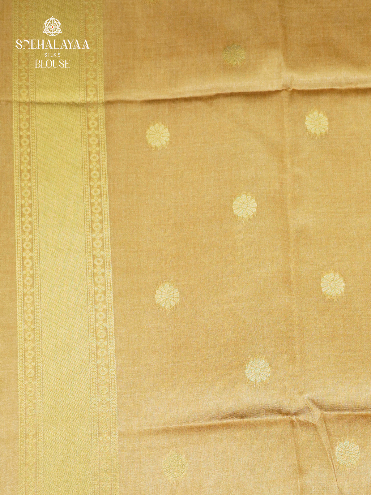 Beige Gold Jute Saree