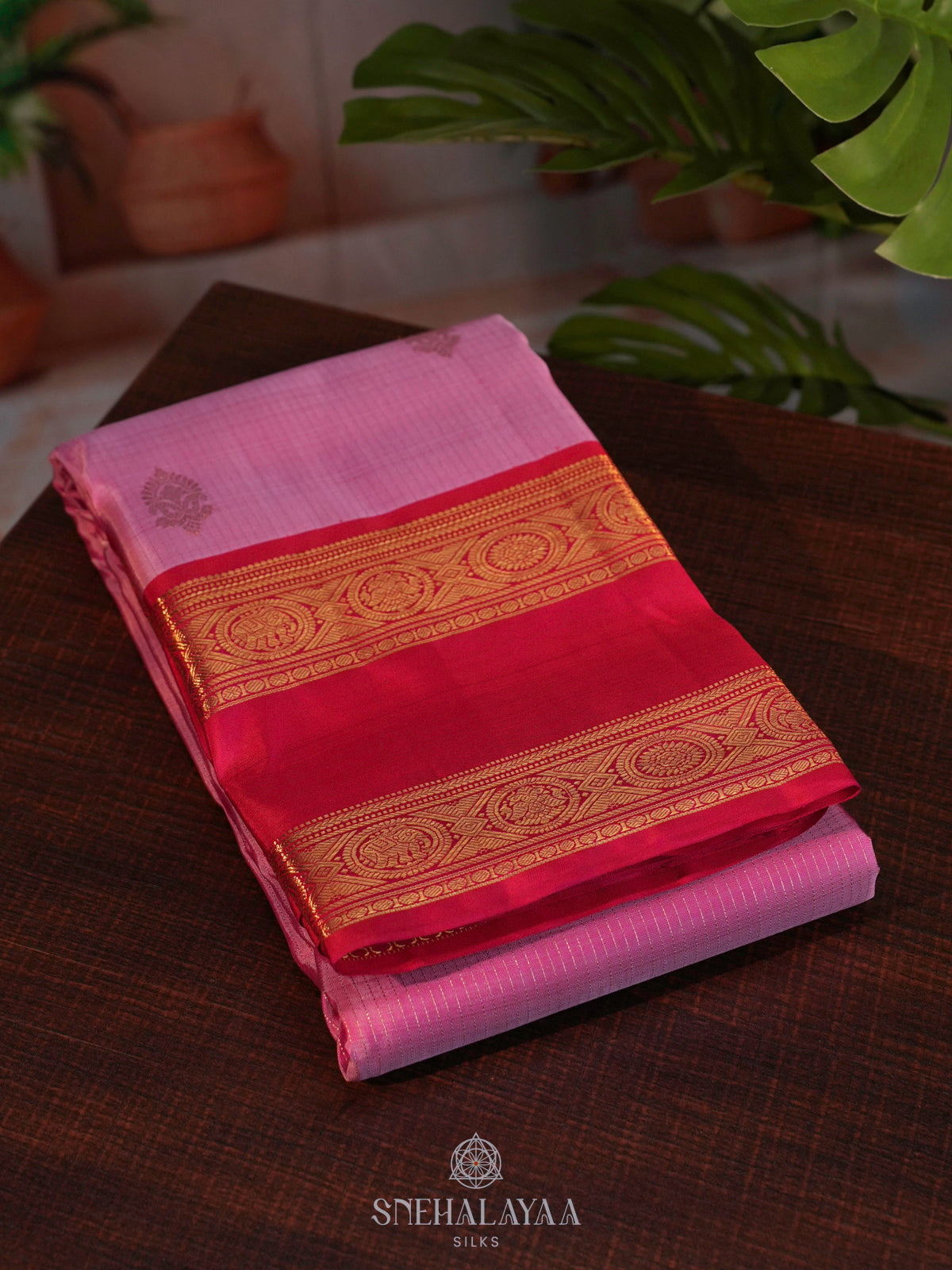 Pink Kanjivaram Silk Saree