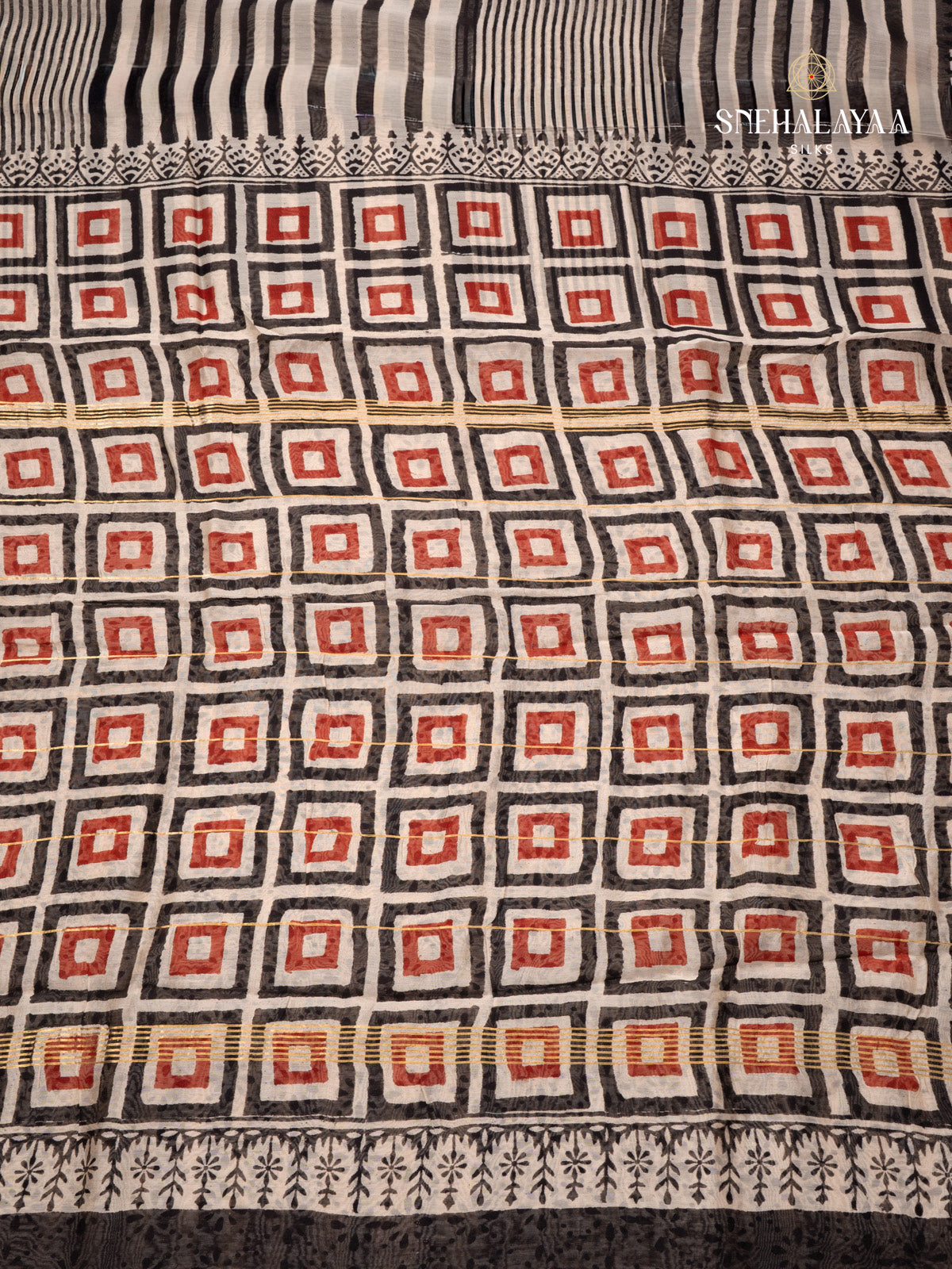 Off White Chanderi Saree