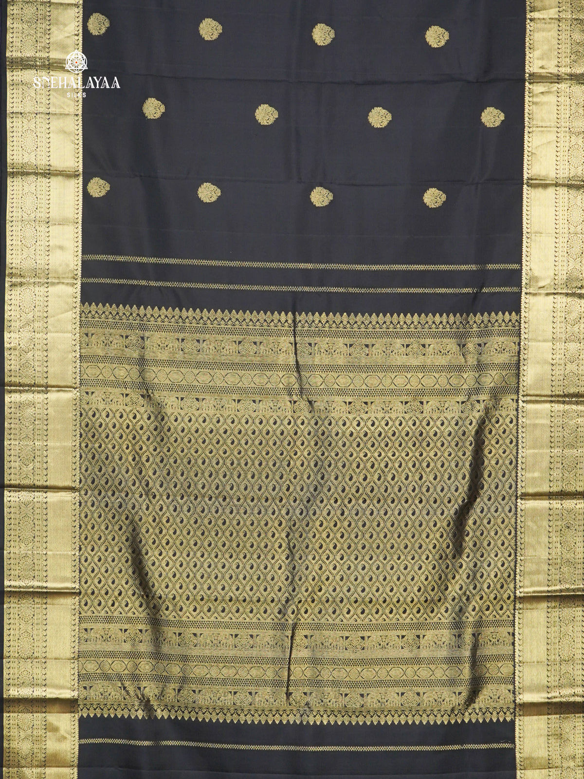 Black Kanjivaram Silk Saree