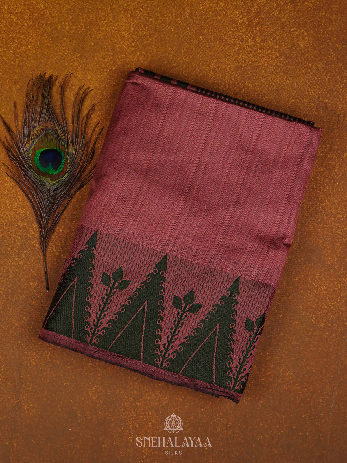 Maroon Jute Saree