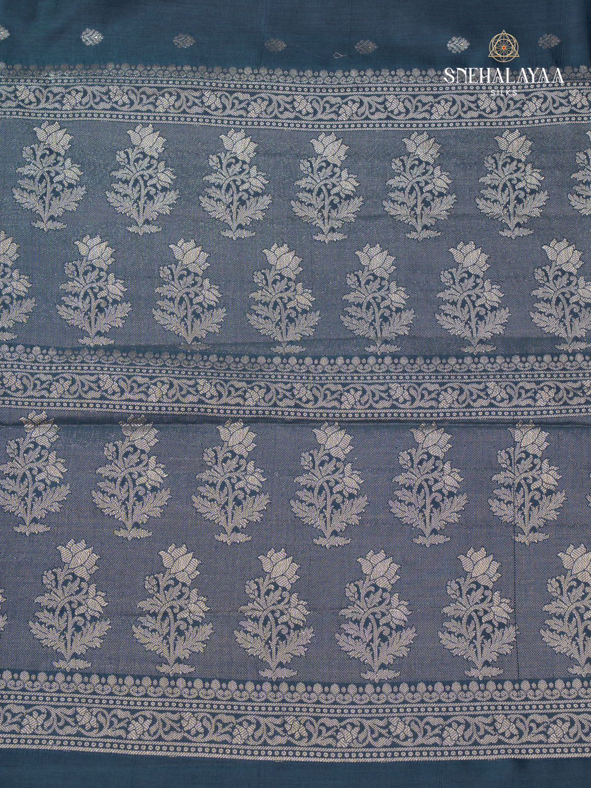 Grey Banaras Dupion Saree