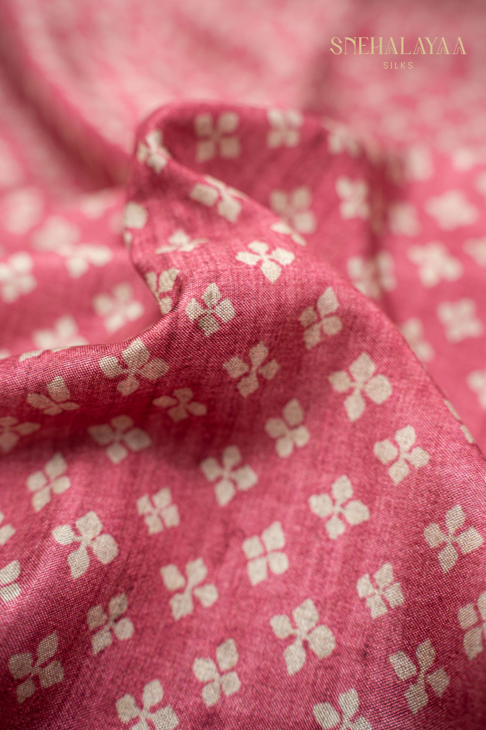 Candy Pink Raw Silk Saree