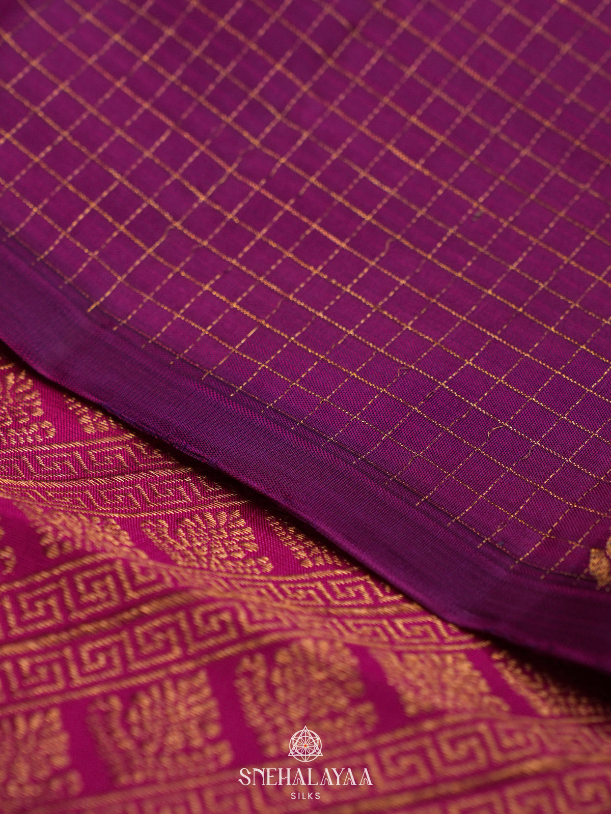 Violet Kanjivaram Silk Saree