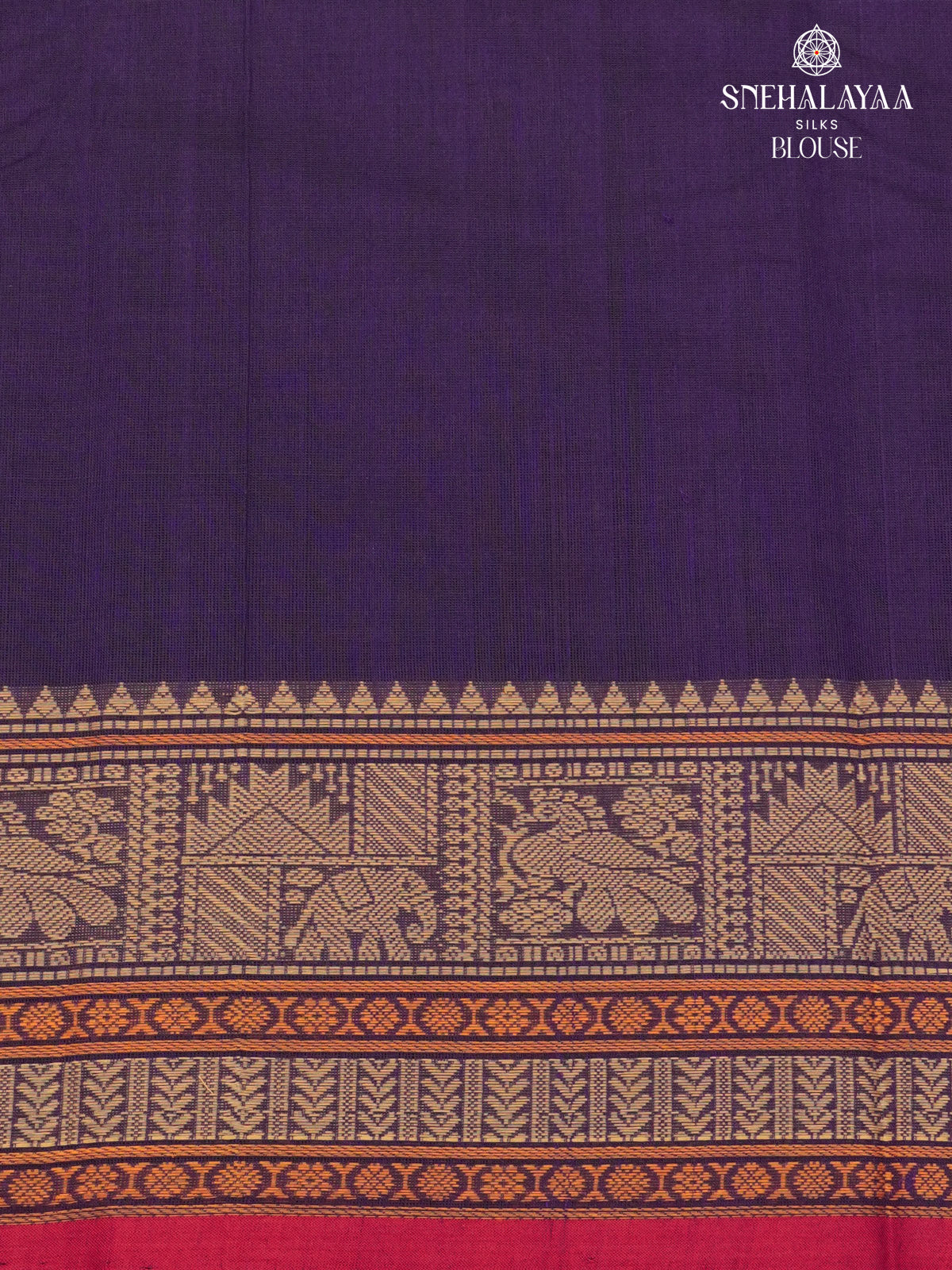 Deep Blue Pure Kanchi Cotton Saree