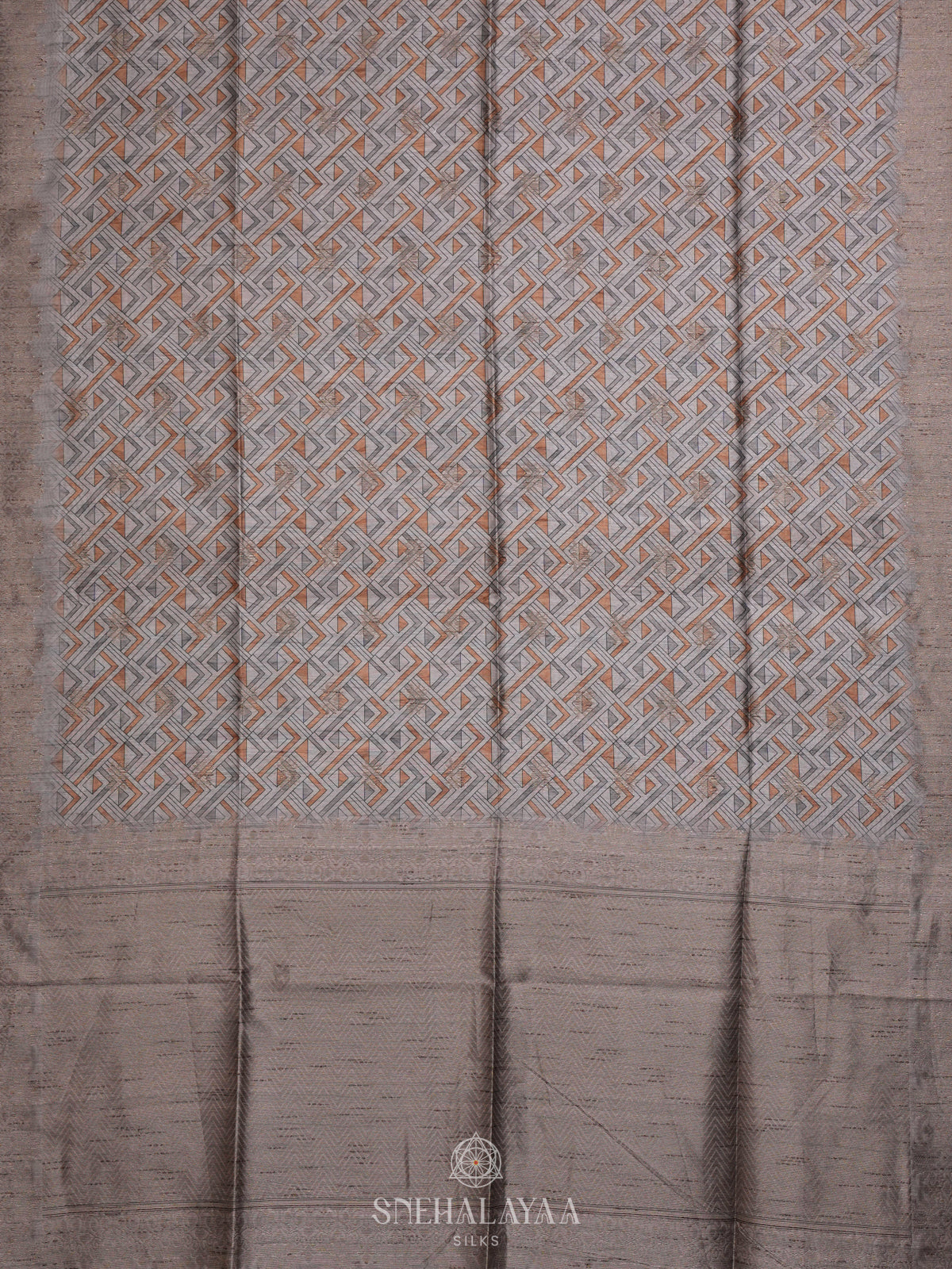 Grey Jute Saree