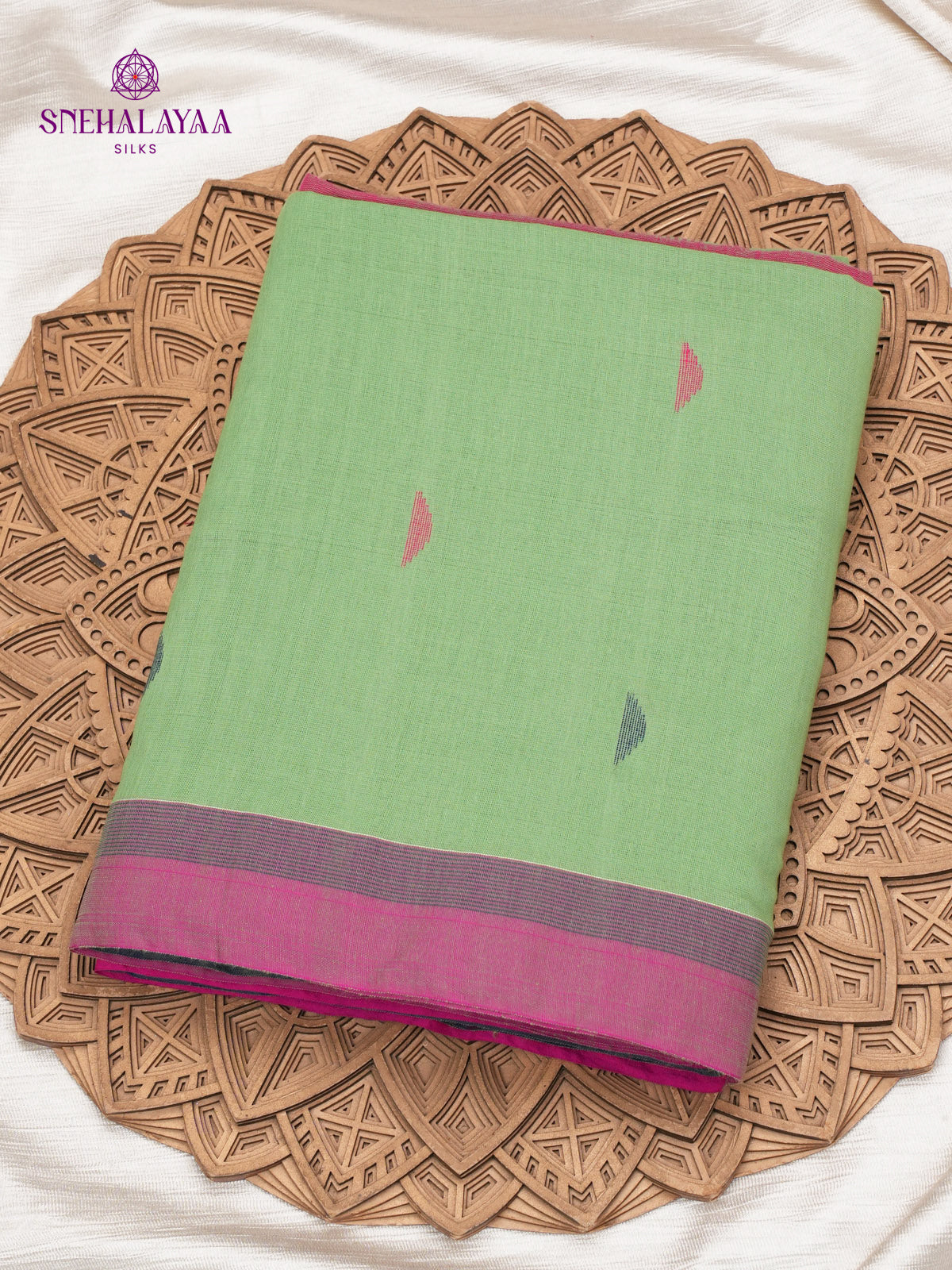 Mint Green Khadi Cotton Saree