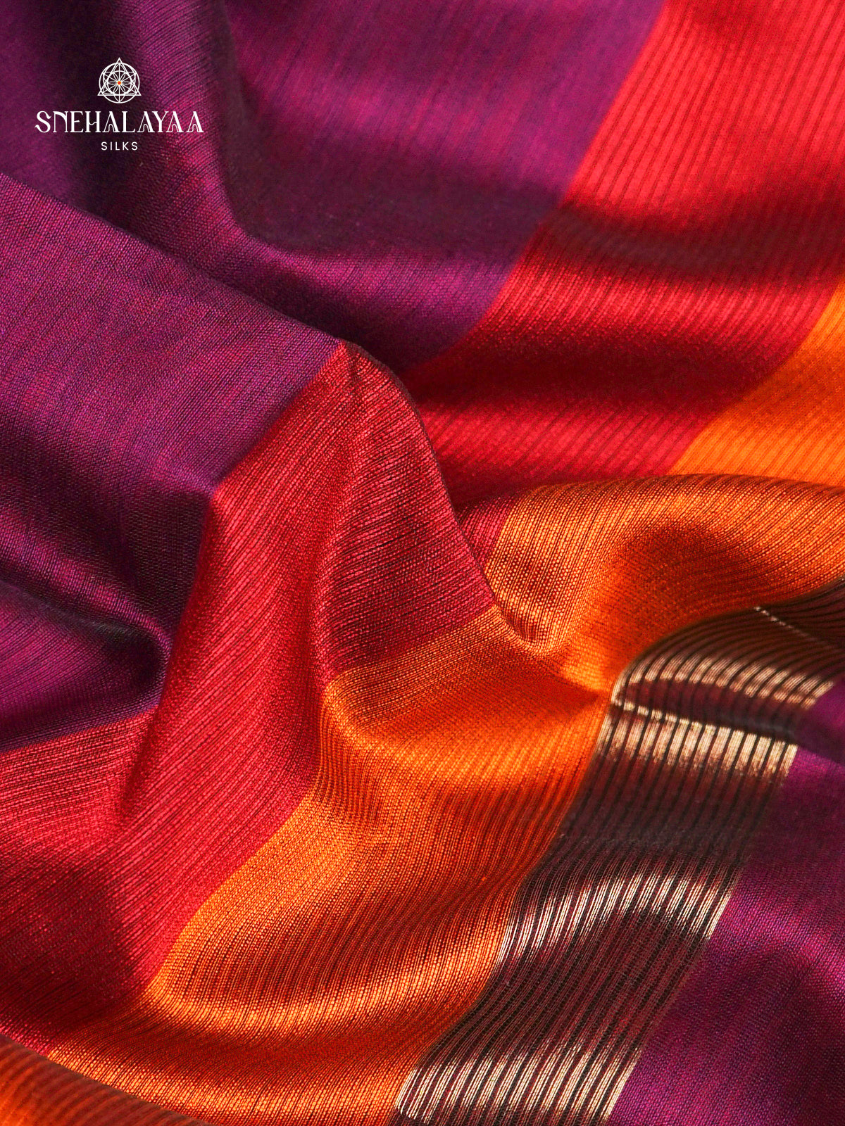 Magenta Maheshwari Silk Cotton Saree