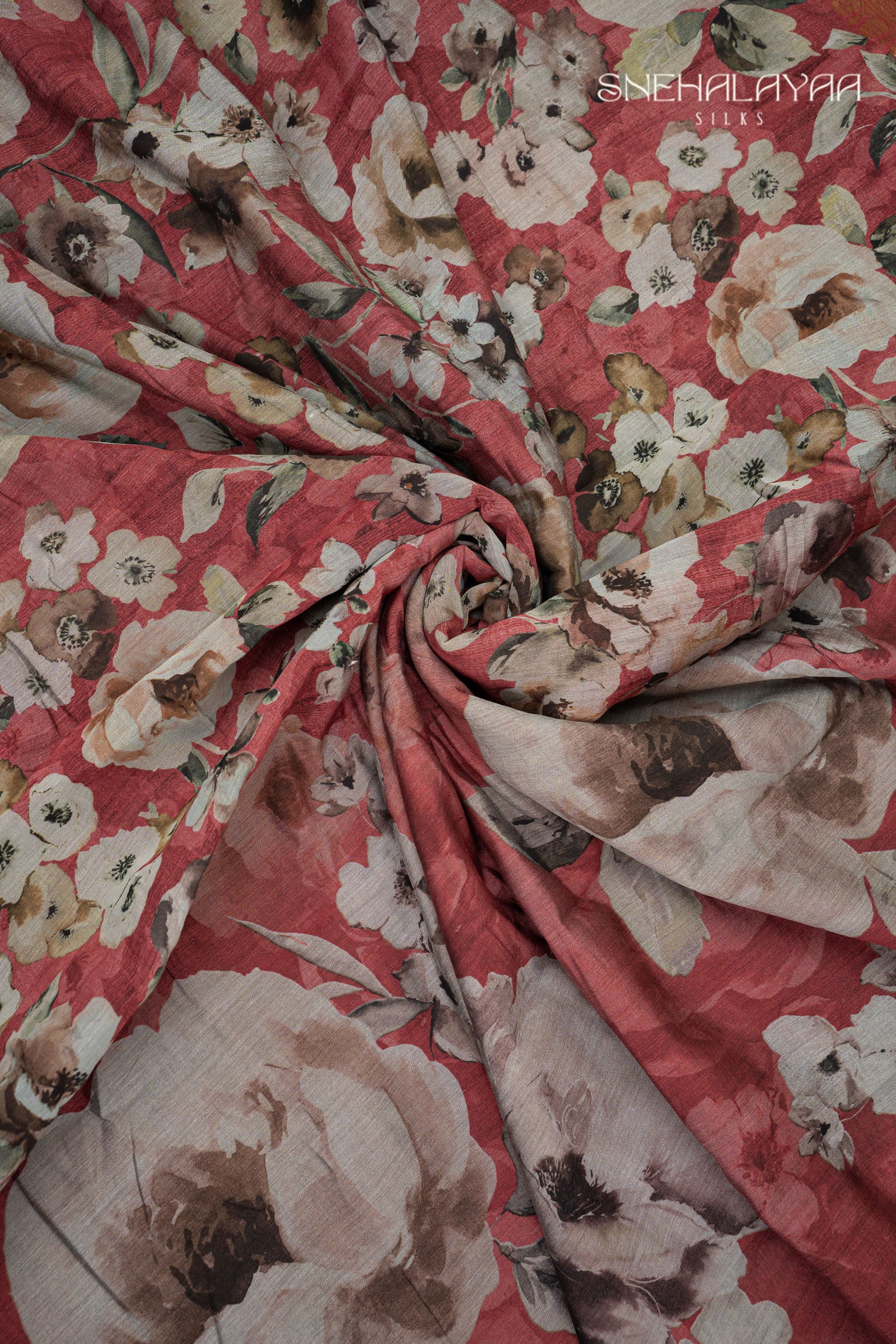 Rouge Pink Semi Chanderi Saree