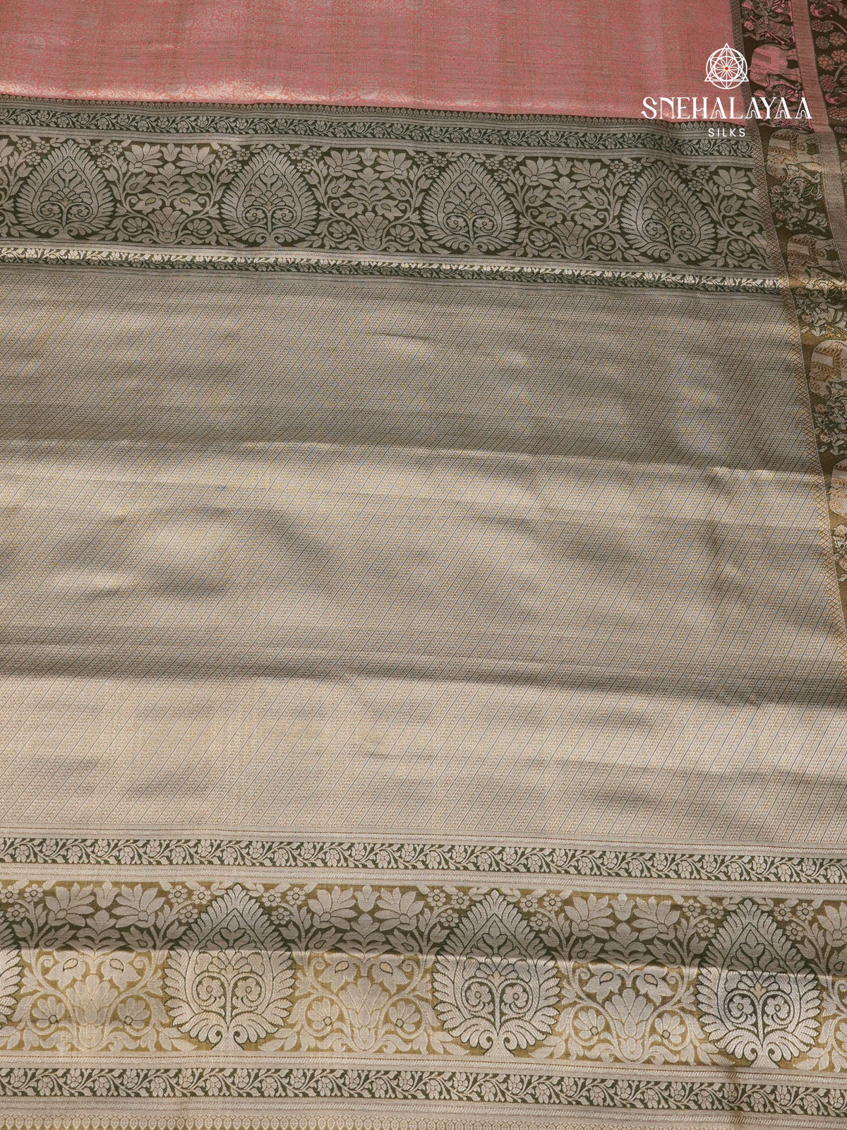 Peach Art Silk Saree