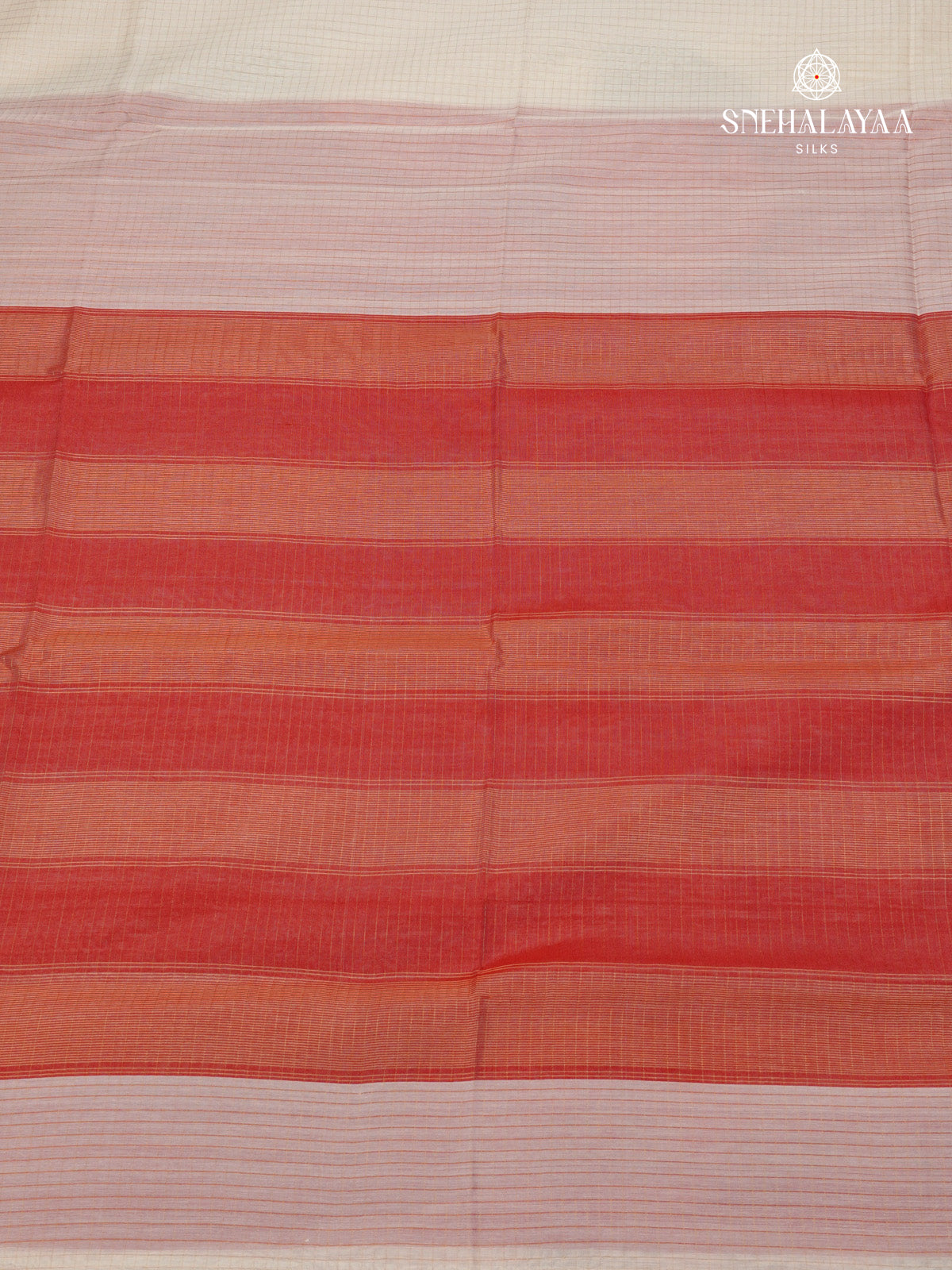 White Maheshwari Silk Cotton Saree