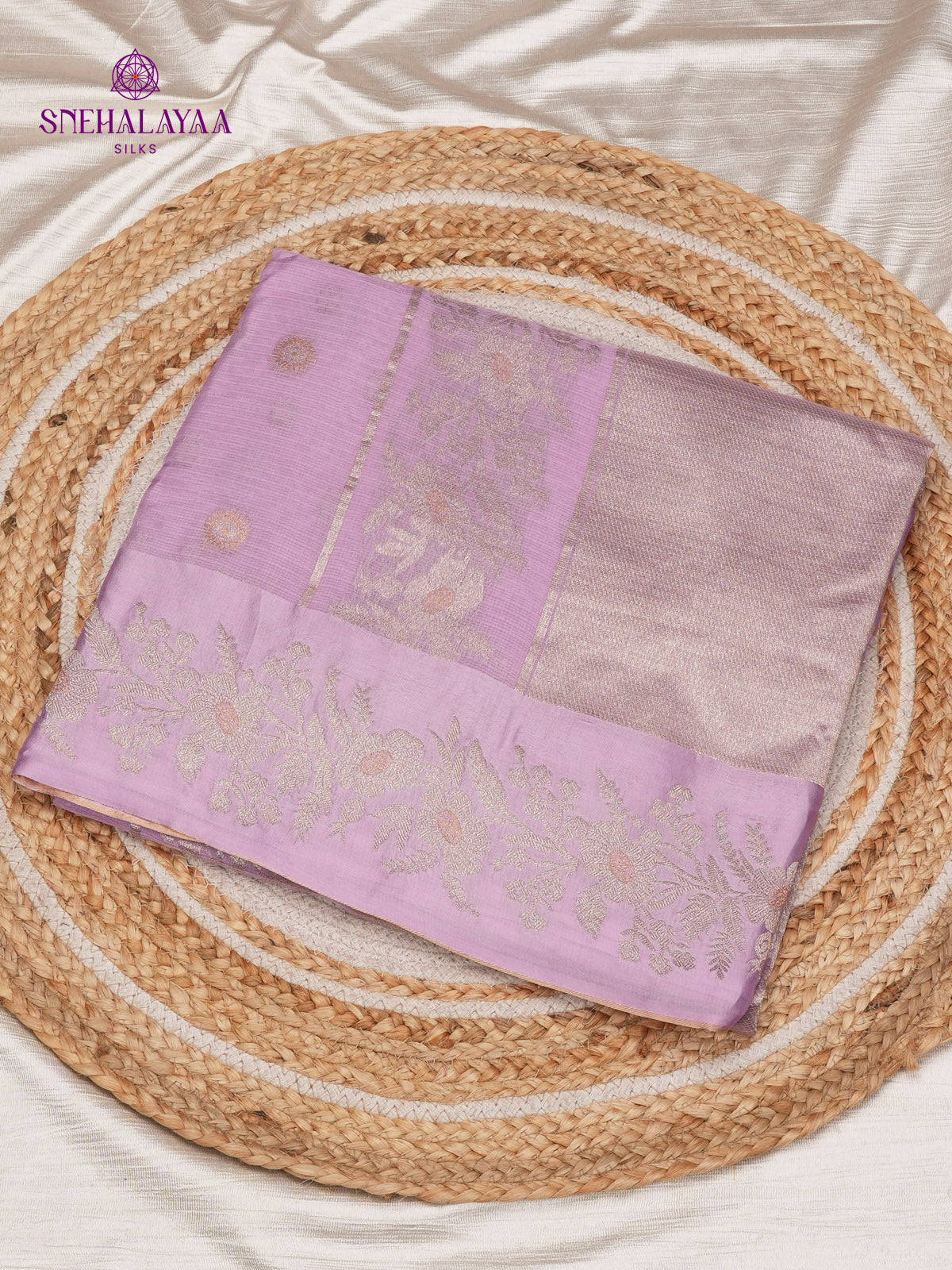 Lavender BanarasSilk Saree