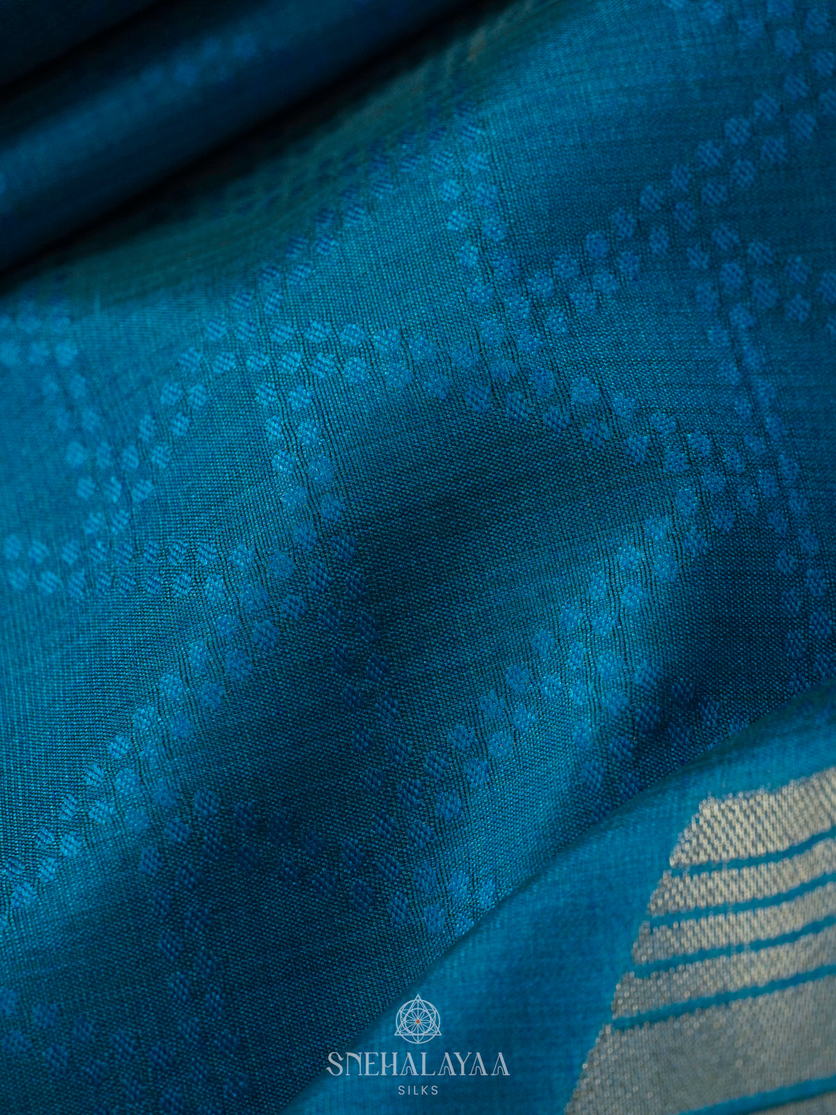 Sky Blue Jute Saree