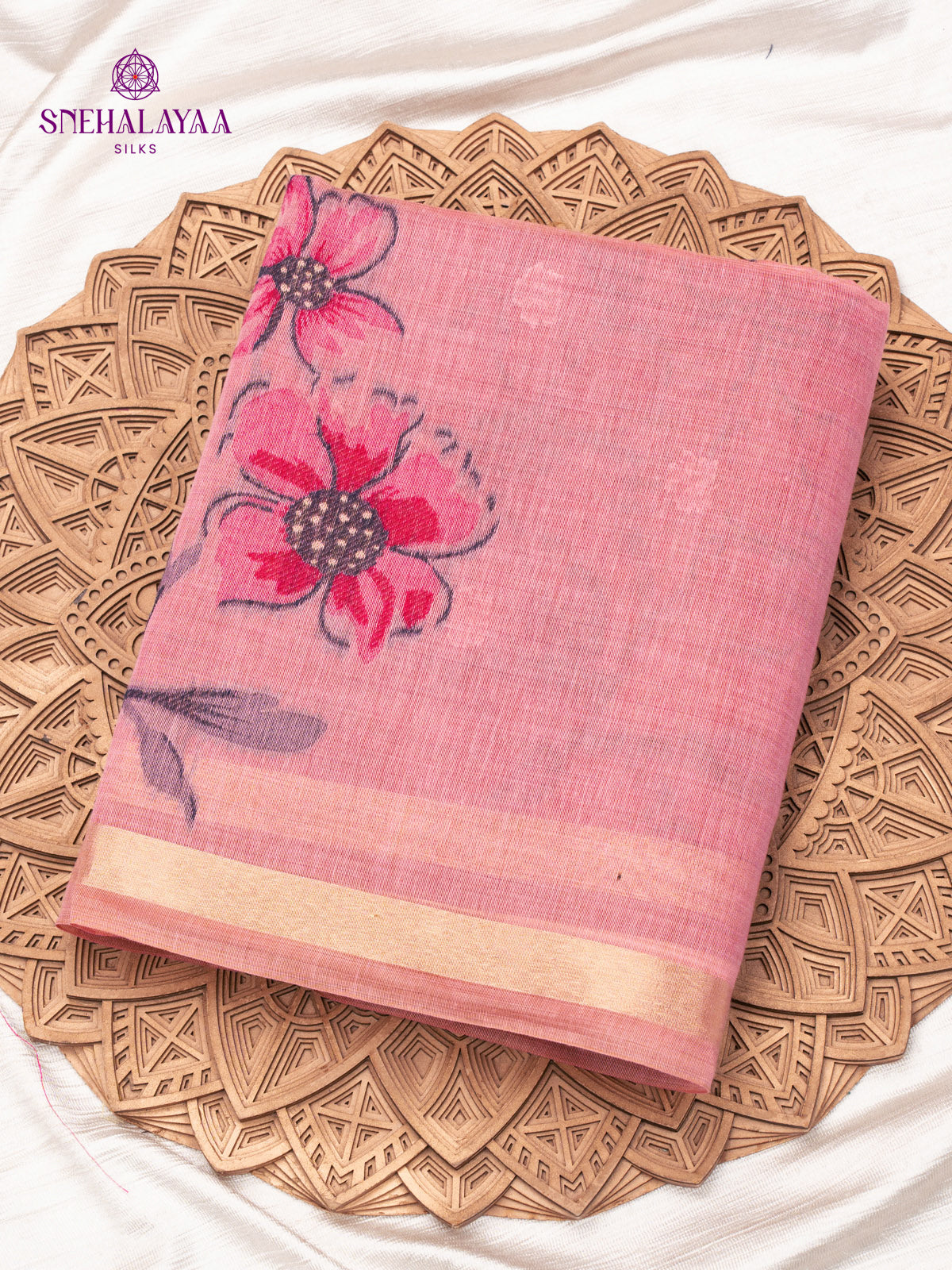 Pink Munga Cotton Saree