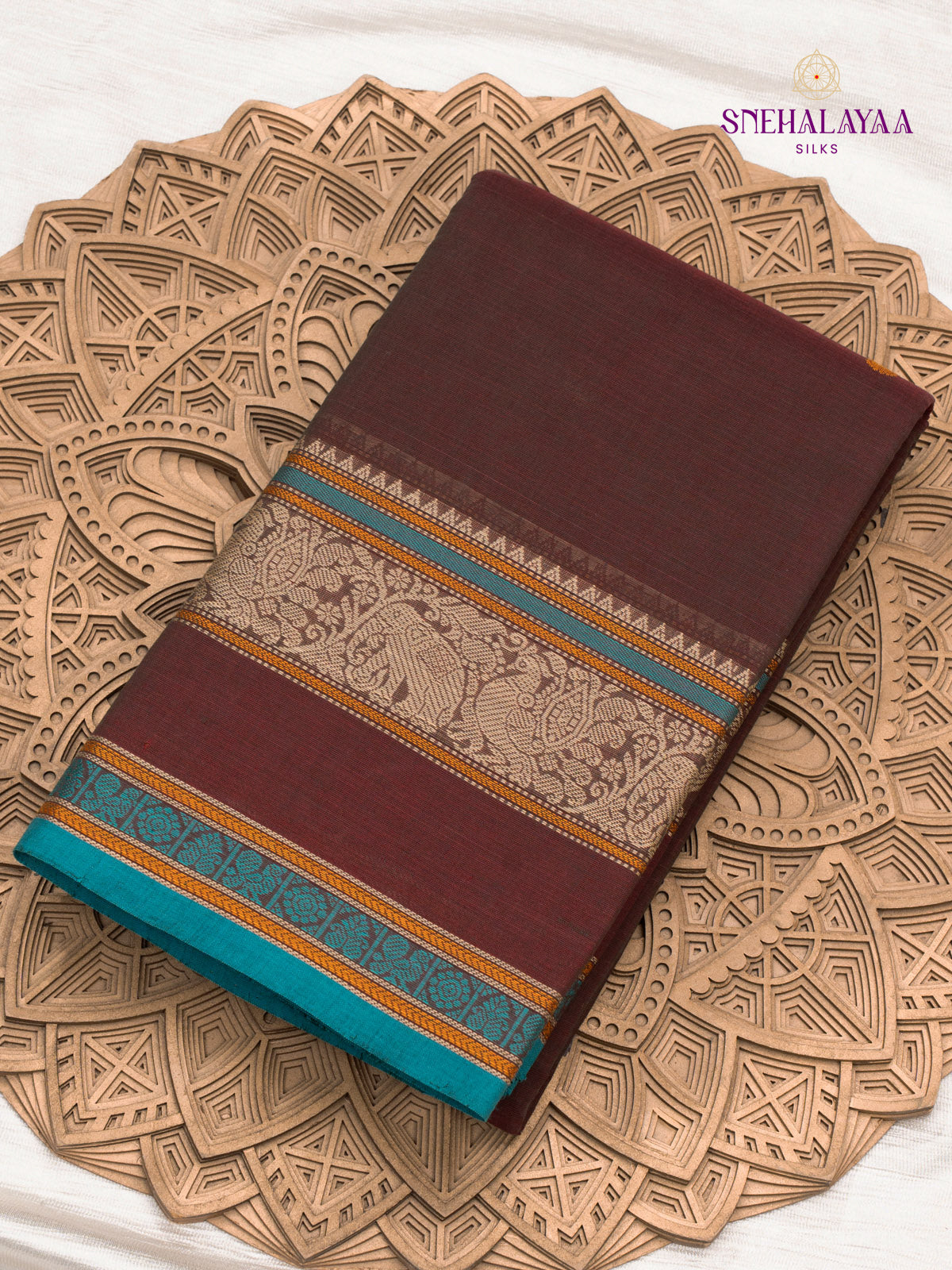 Brown Kanchi Cotton Saree