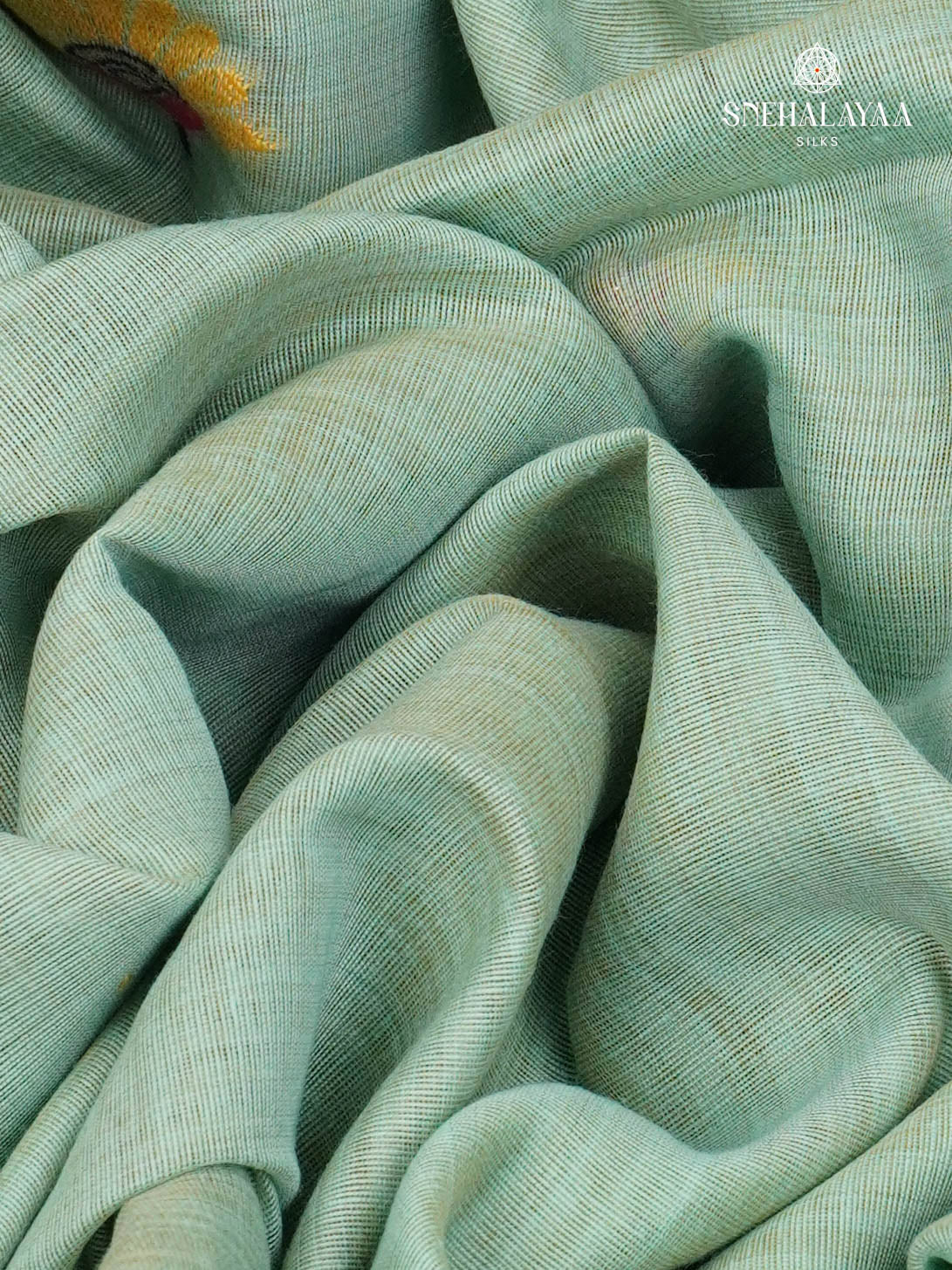 Teal Blue Munga Cotton Saree