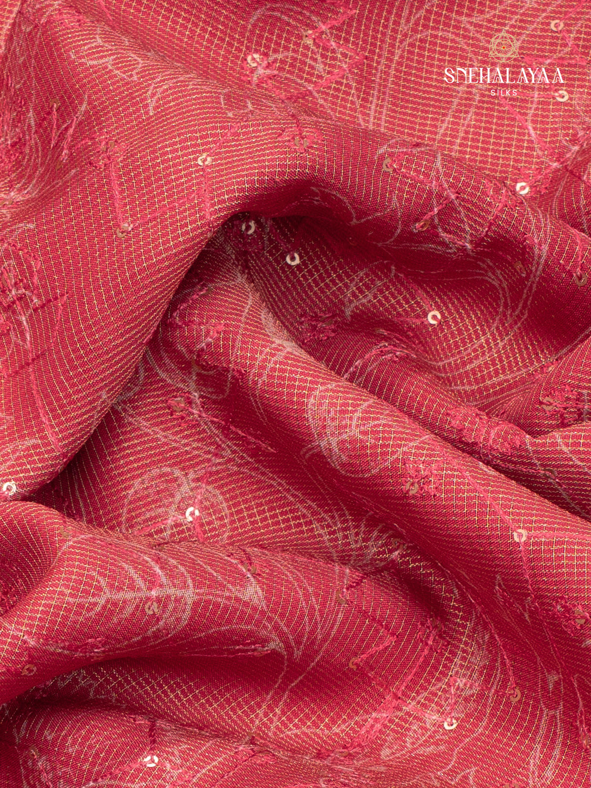 Pink Dola Silk Embroidery Saree