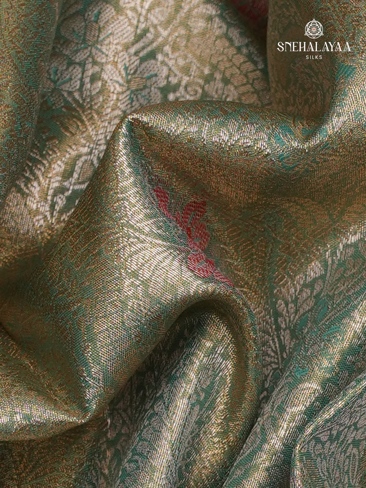 Sage Green Art Silk Saree