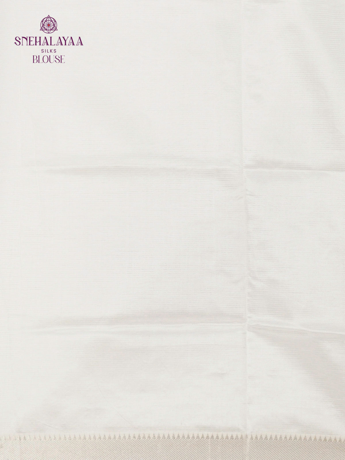 Off White Mangalagiri Silk Cotton Saree with Hand Painted Violet Leaf Motifs