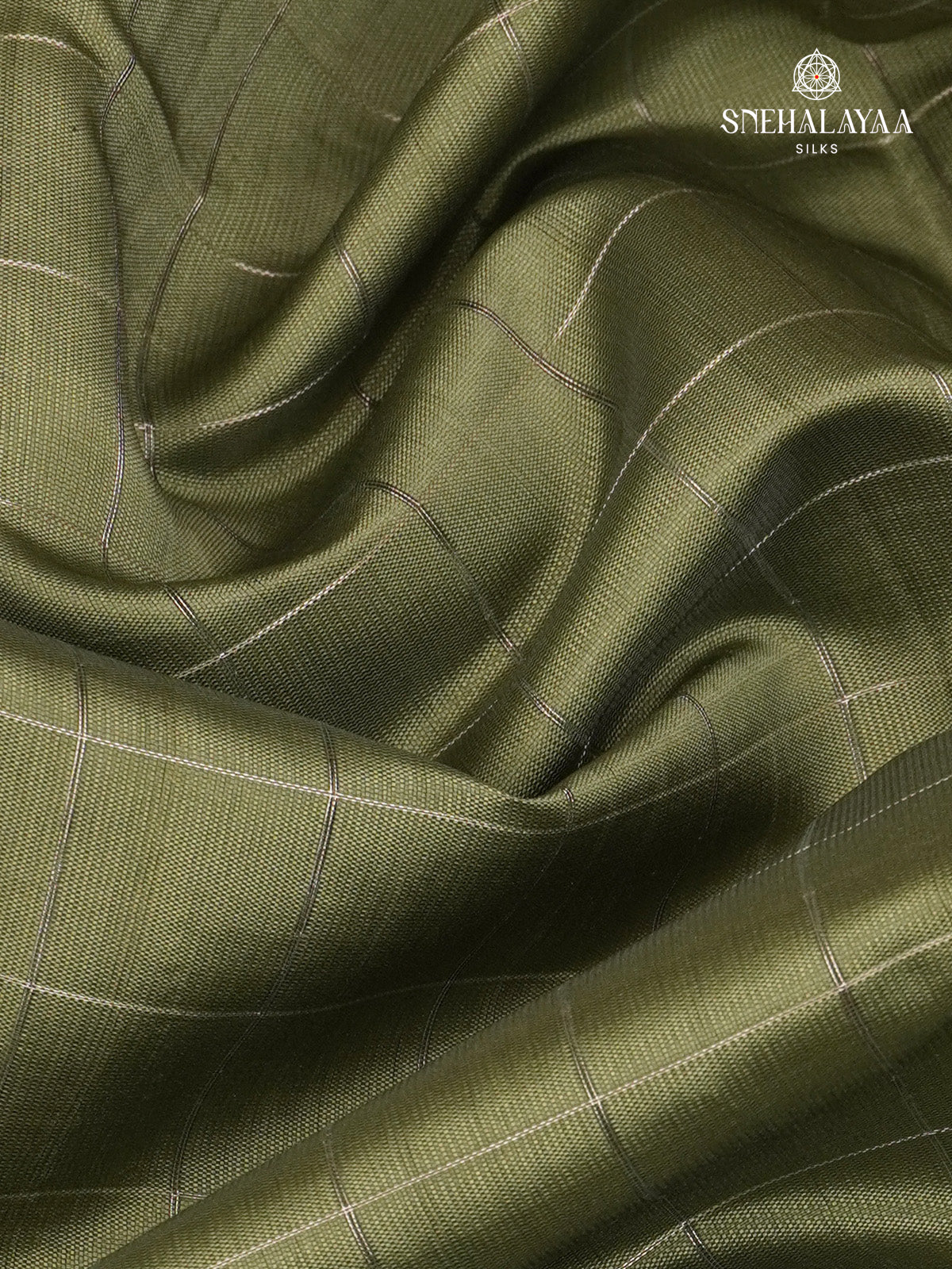 Olive Green Tussar Saree