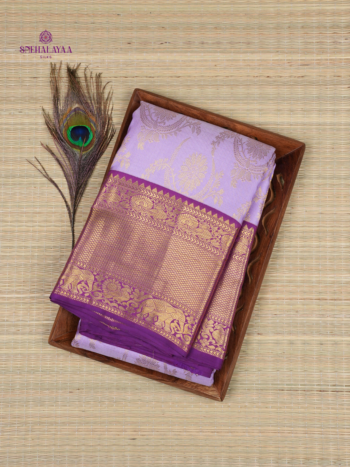Lavender Kanjivaram Silk Saree