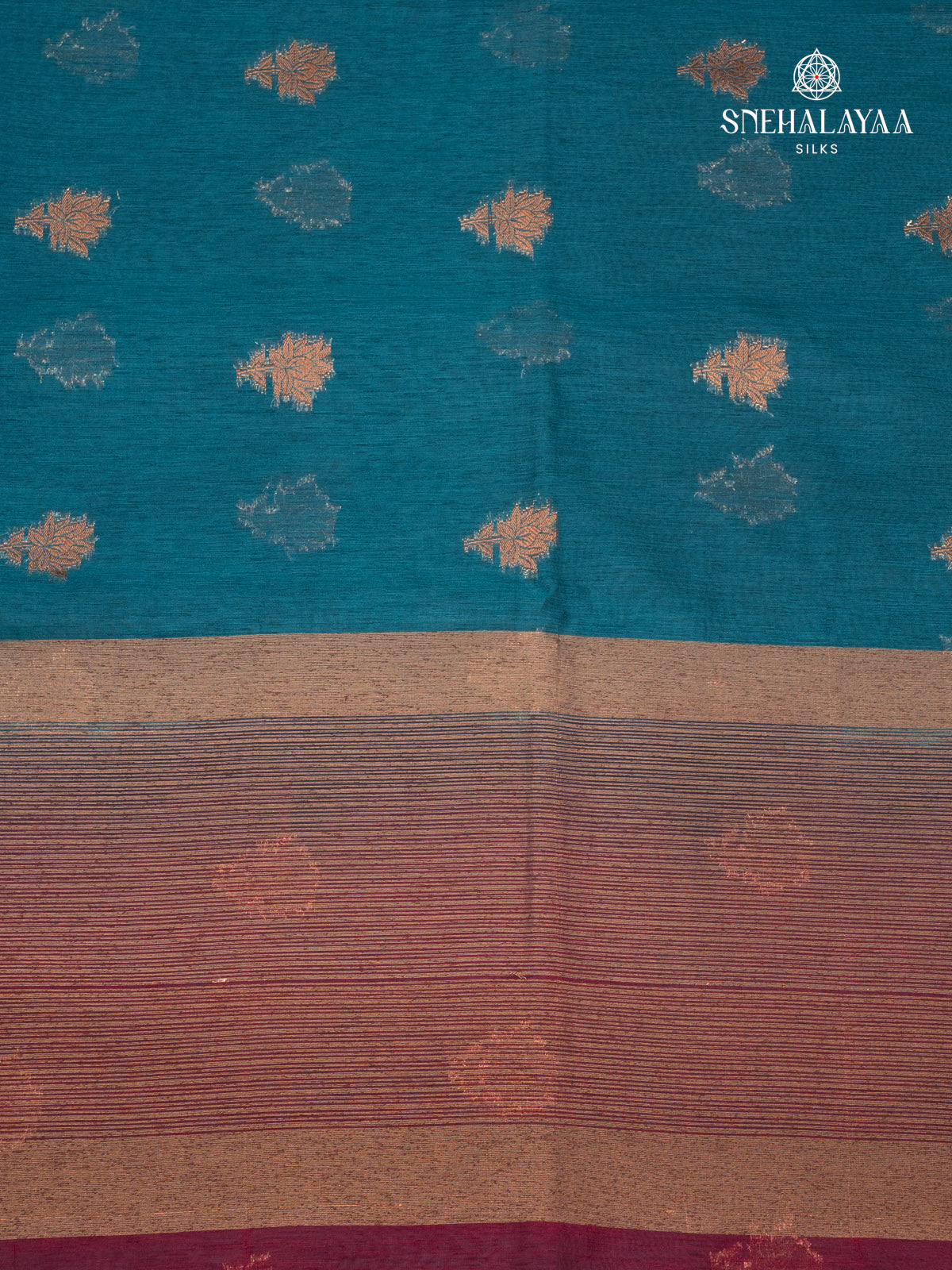 Blue Banaras Jute Saree