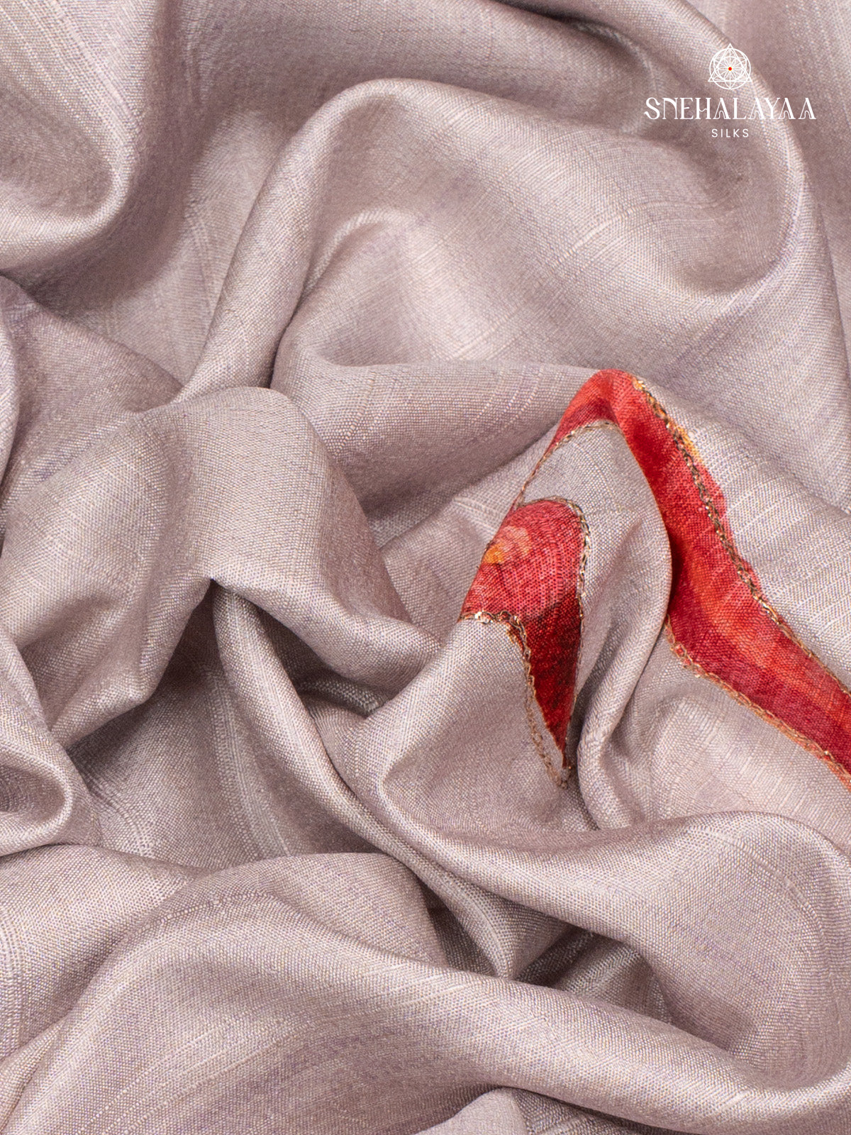 Pale Beige Tussar Saree