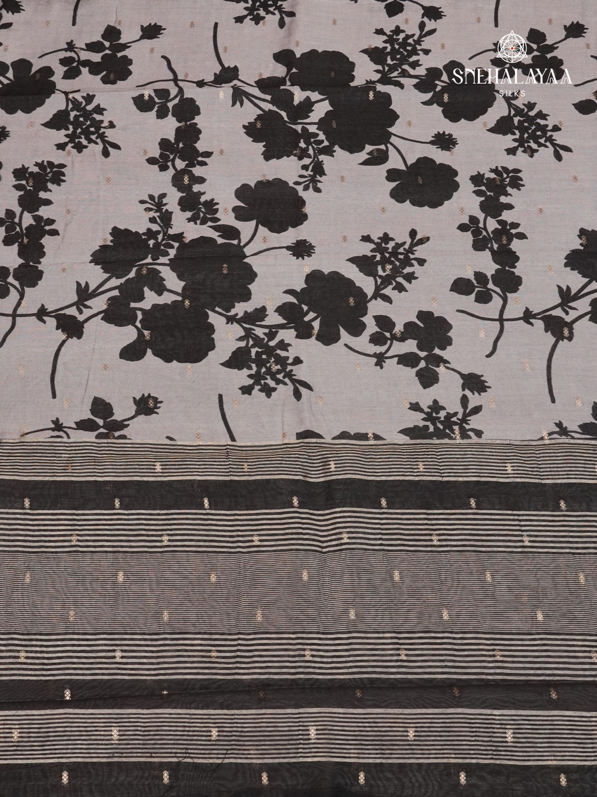 Ash Grey Chanderi Saree