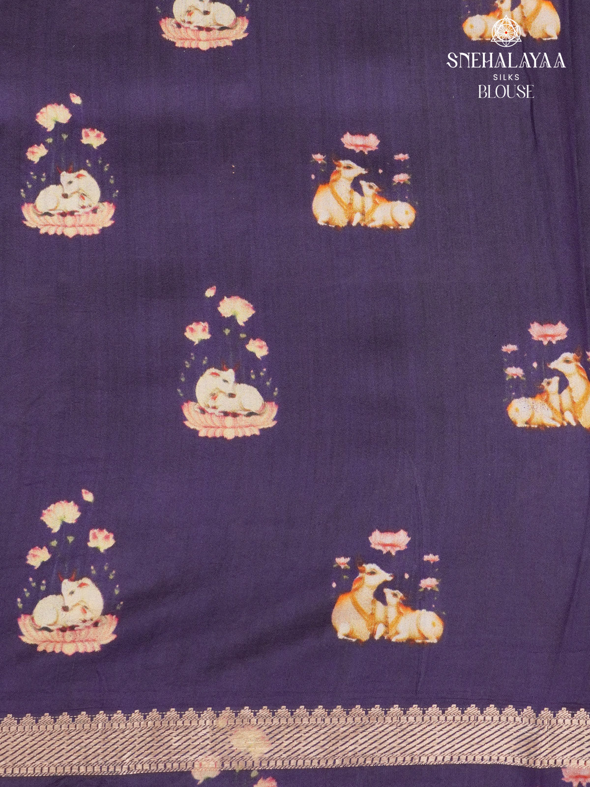 Rich Purple Chiniya Silk Saree