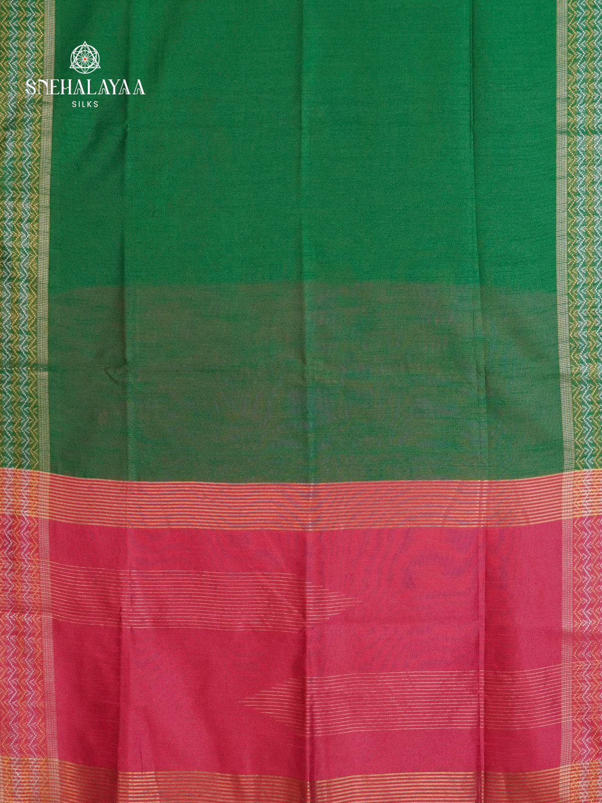 Bottle Green Dupion Silk Saree