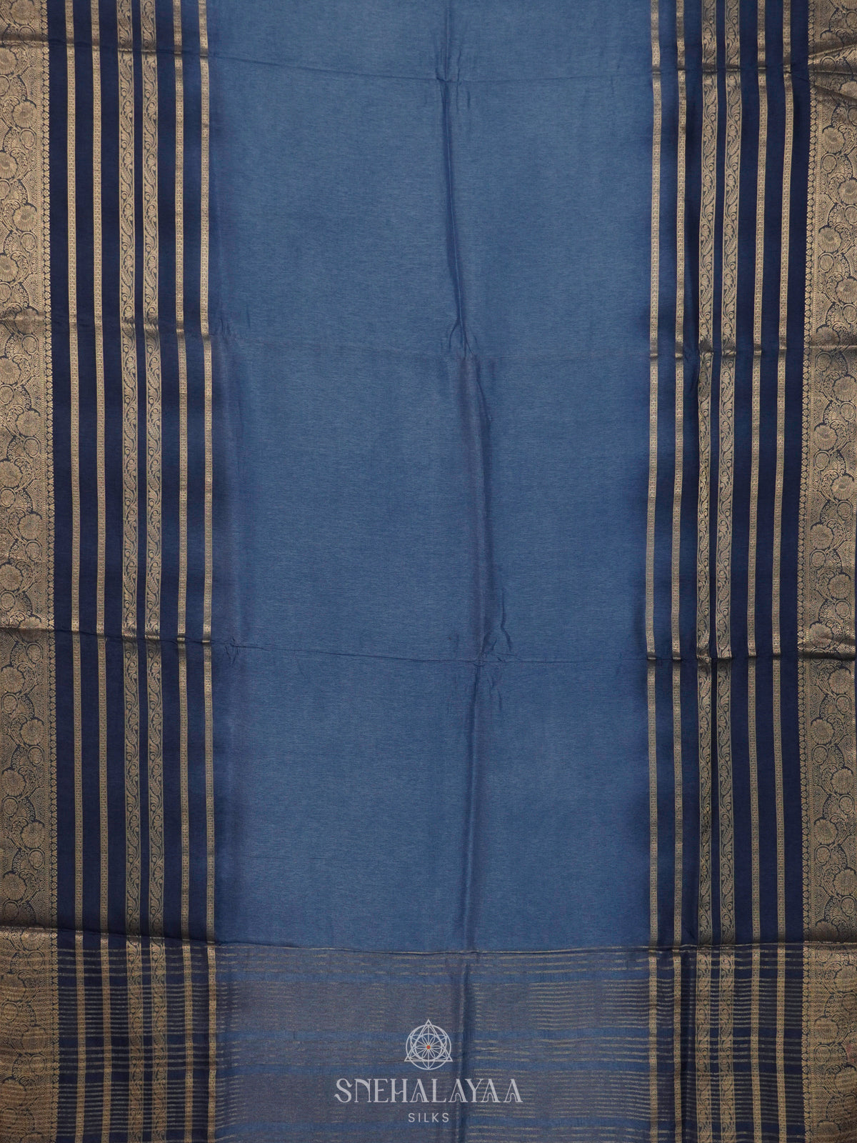Blue Banaras Silk Saree