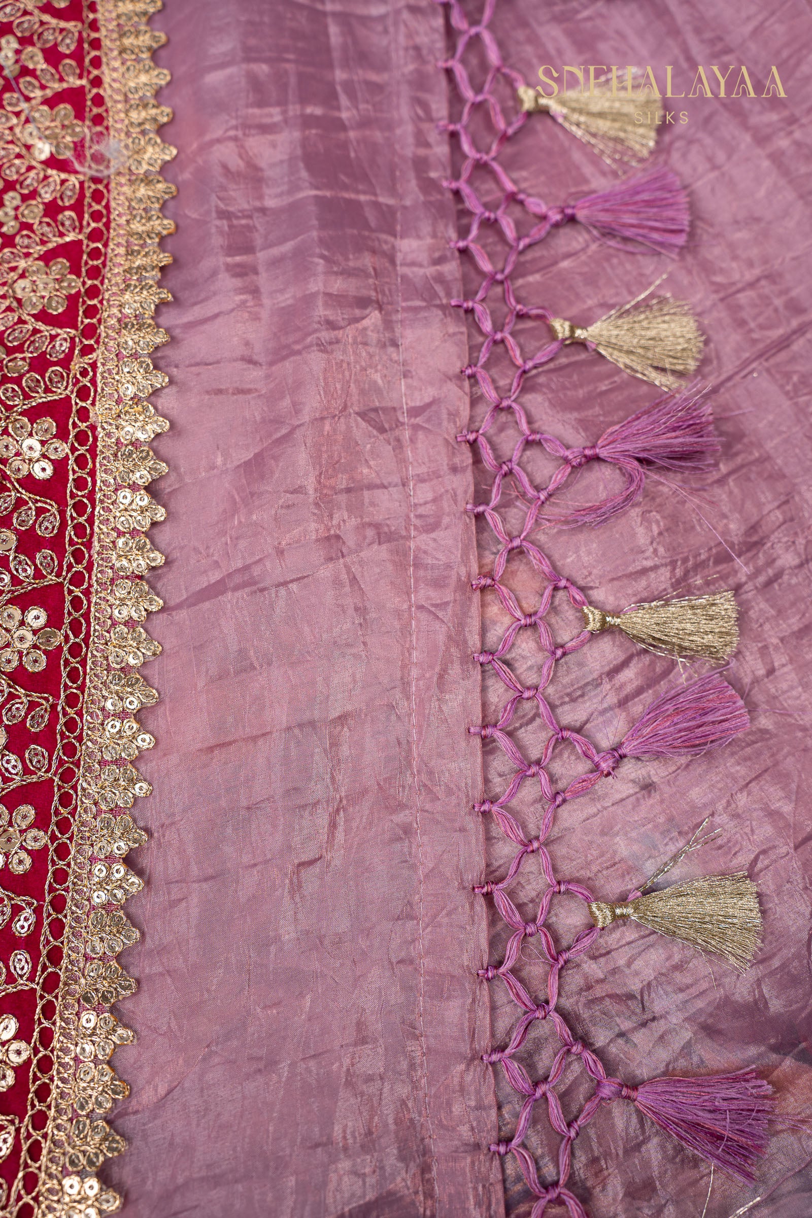 Lavender Designer Saree