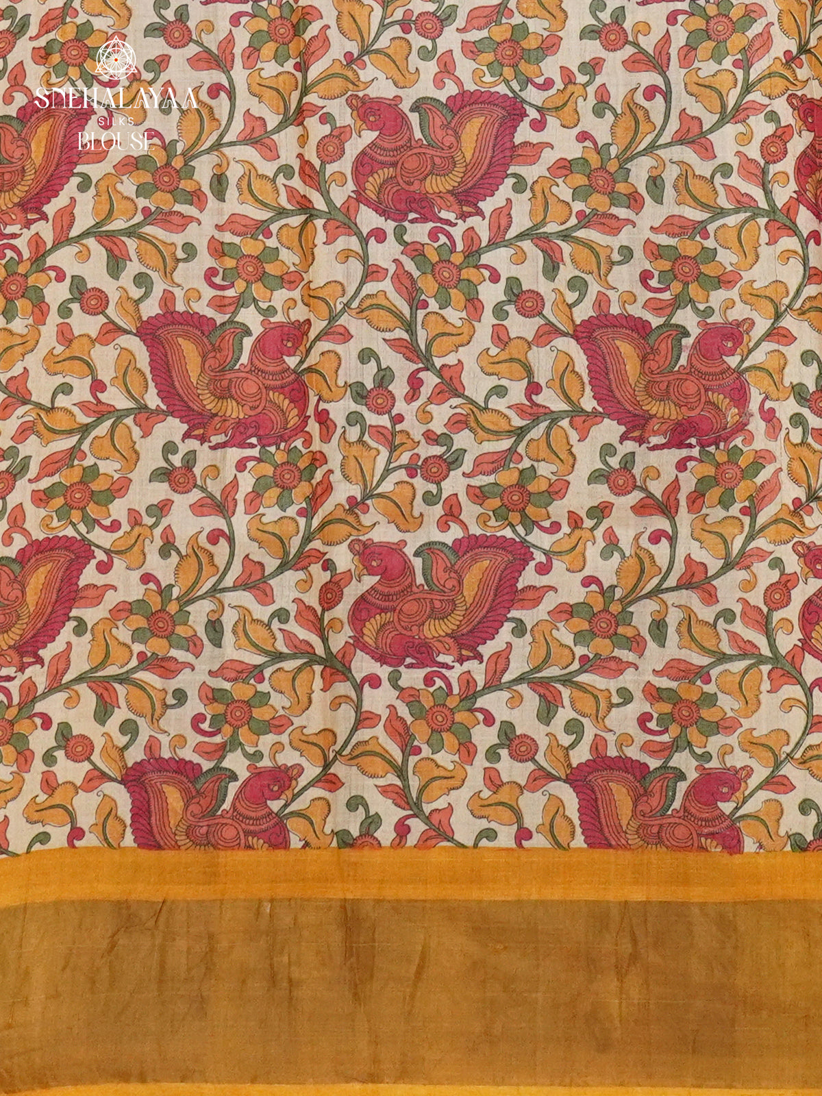 Yellow Tussar Saree