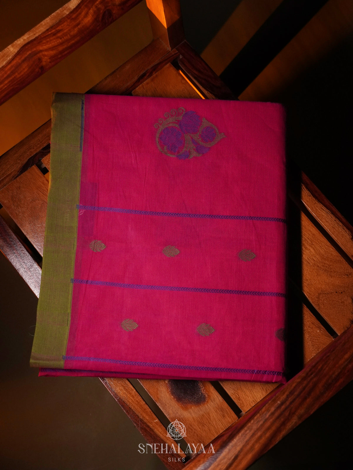 Pink Handloom Cotton Saree