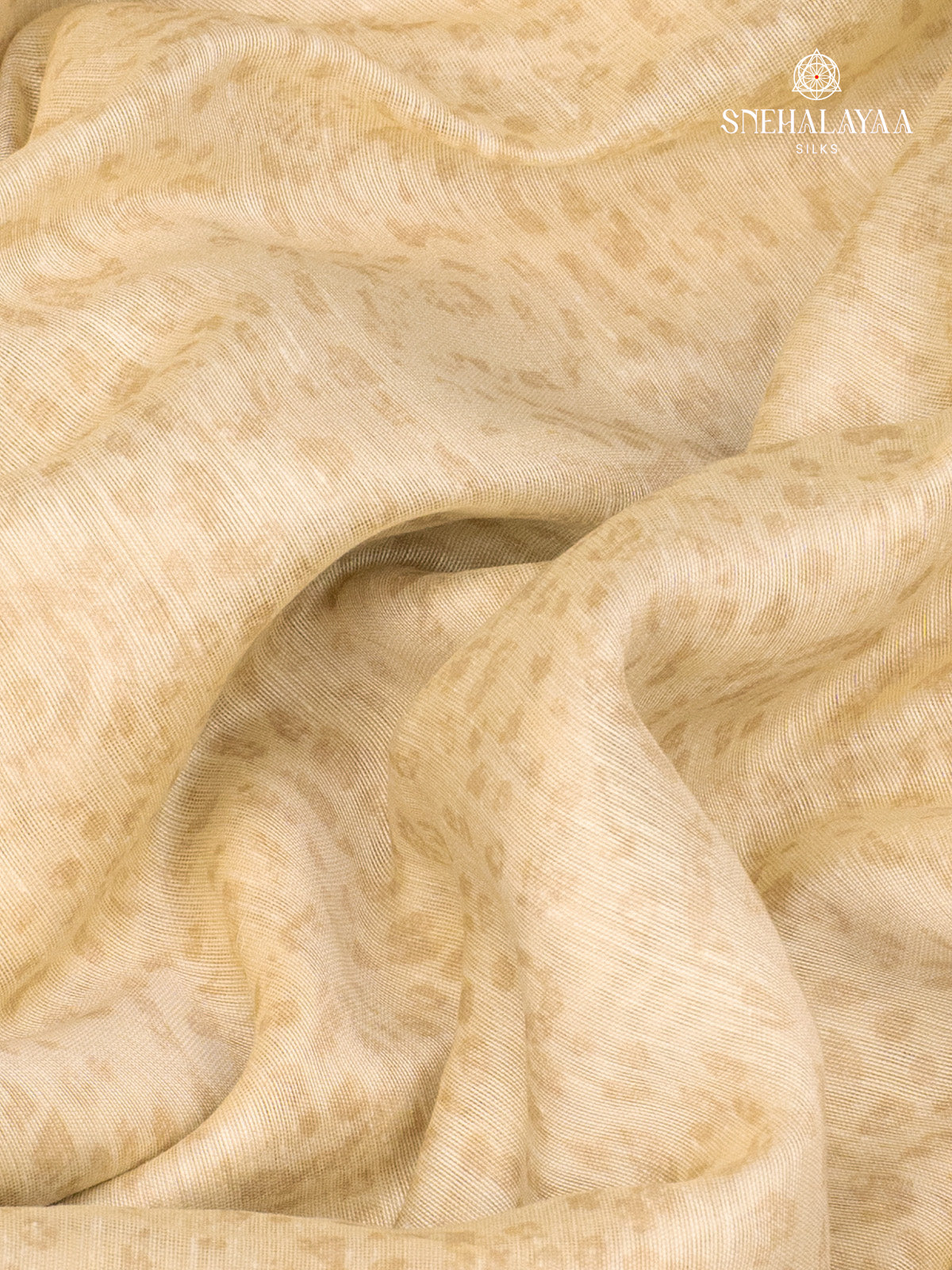 Beige With Blue Border Linen Saree