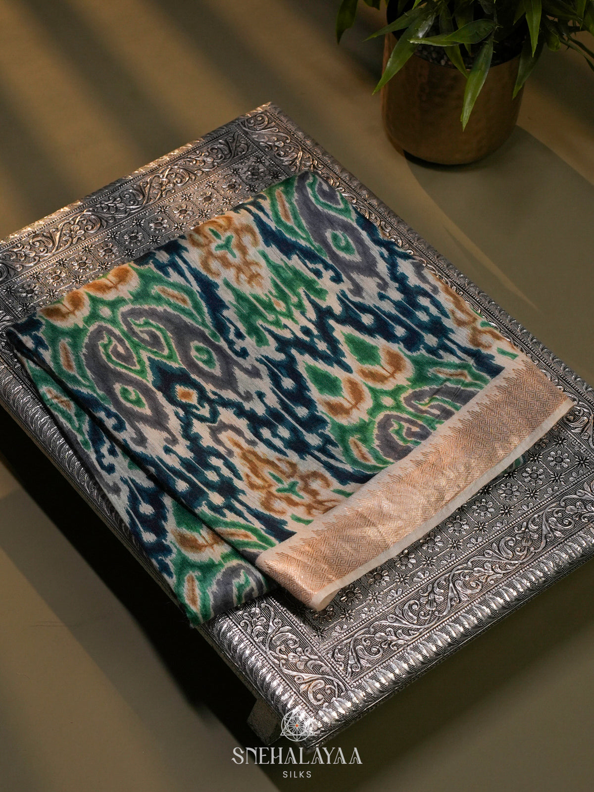 Multicolour Chanderi Saree