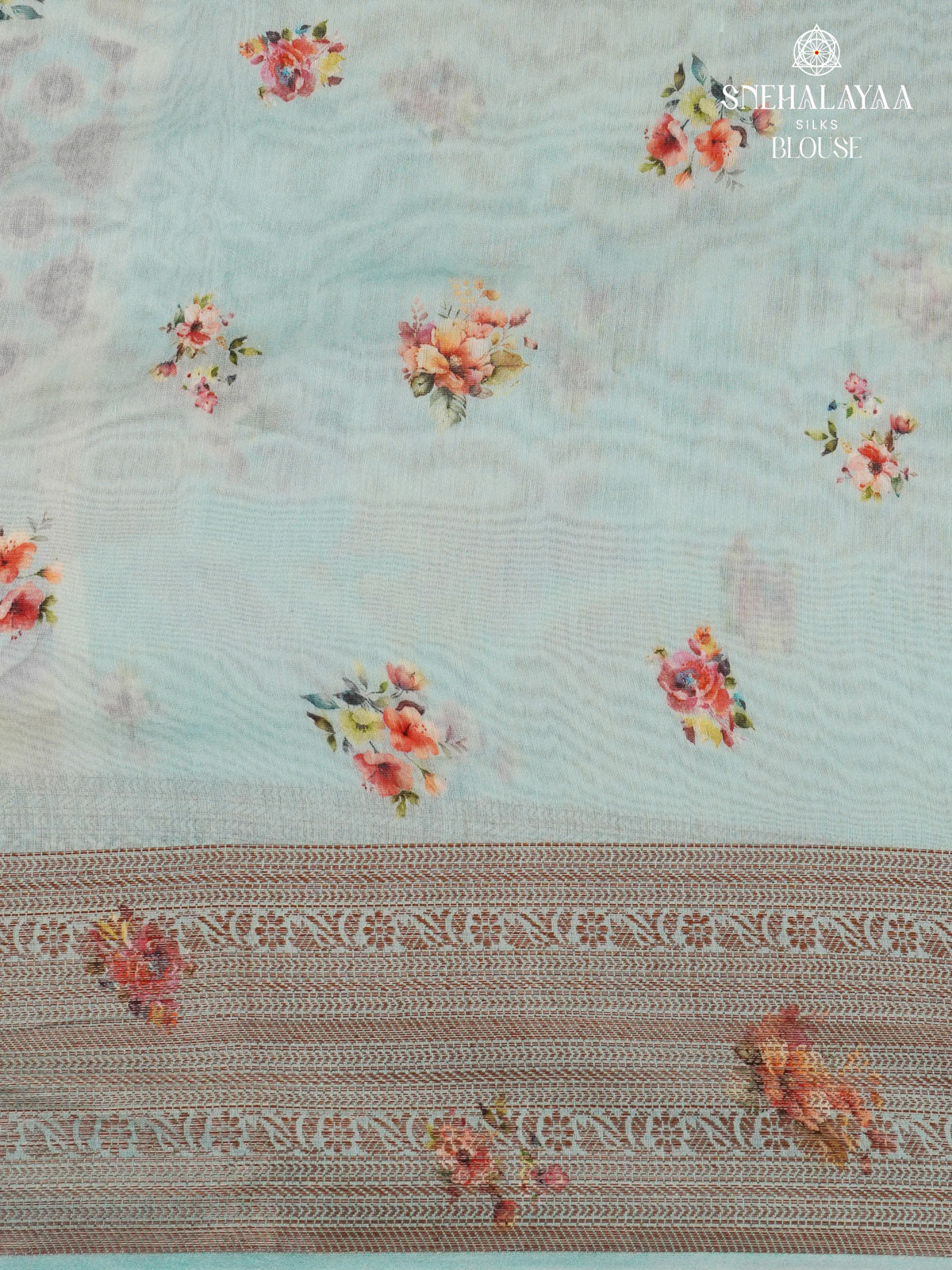 Teal Blue Chanderi Saree