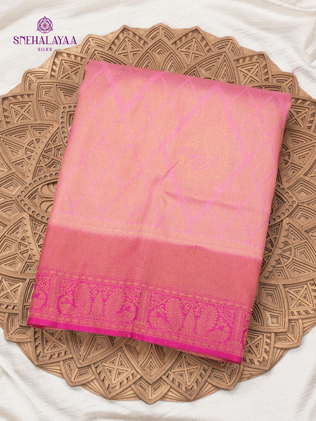 Pastel Pink Soft Silk Saree