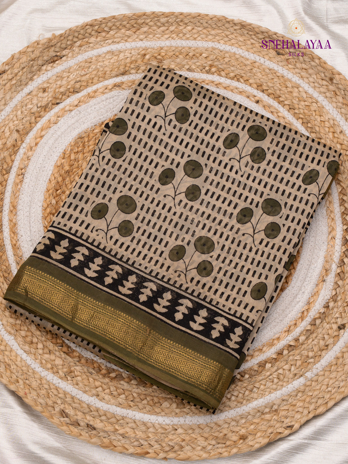 Peach Chanderi Saree