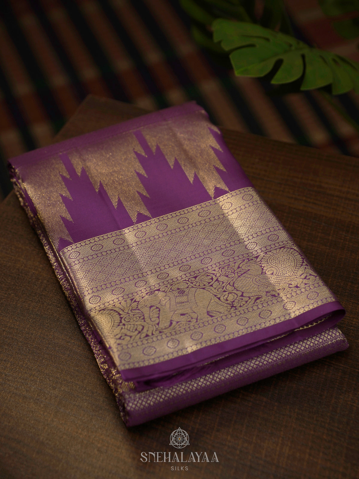 Purple Kanjivaram Silk Saree