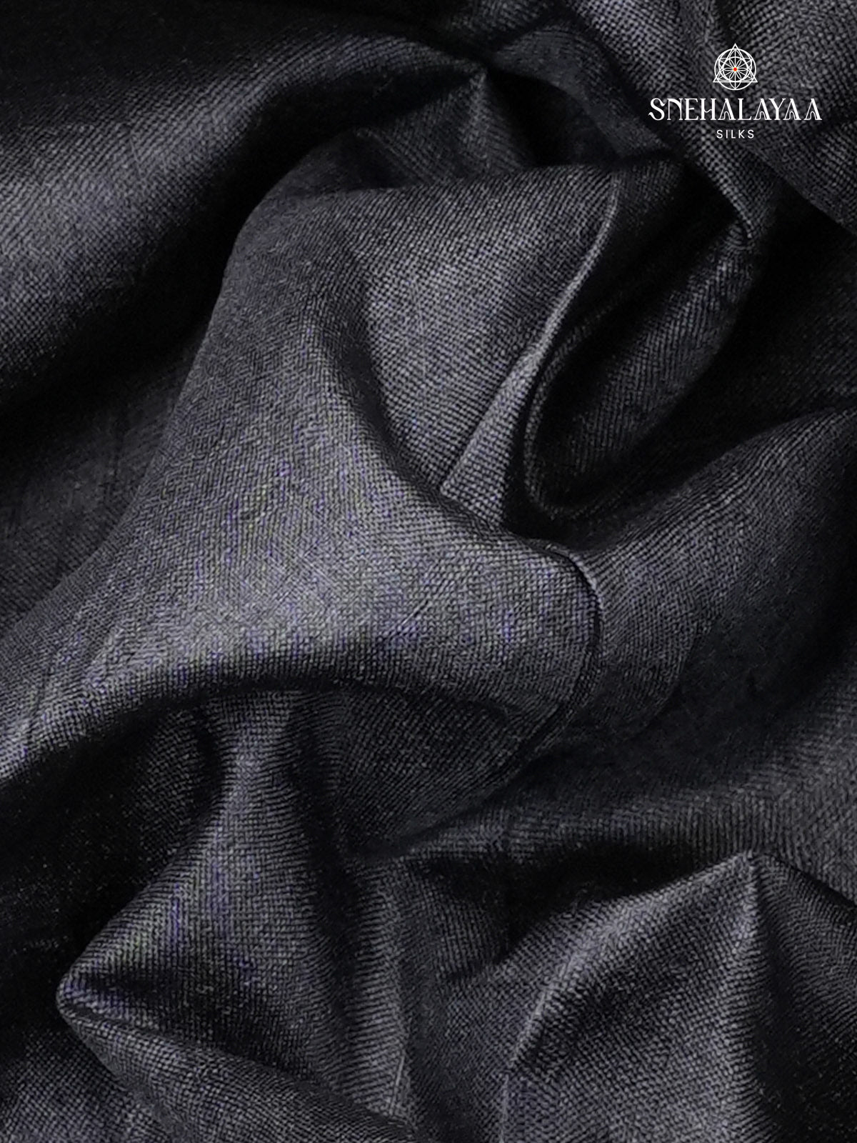 Black Tussar Silk Saree