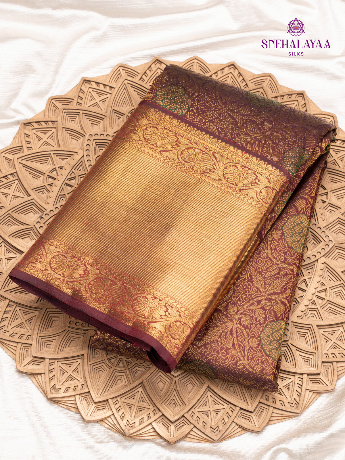 Brown Kanjivaram Silk saree