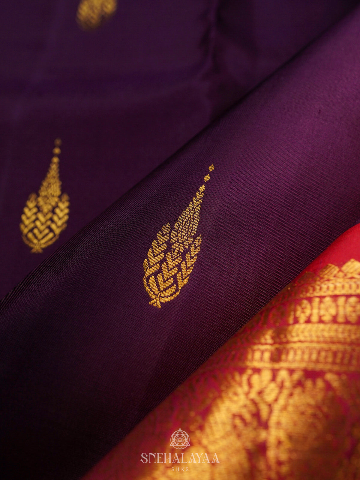 Purple Kanjivaram Silk Saree